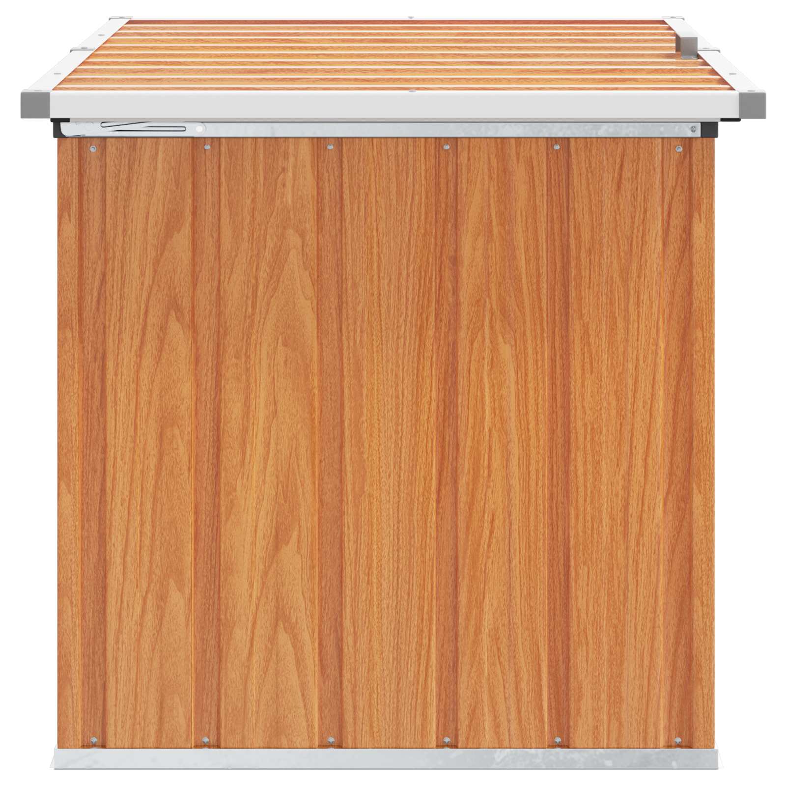 Buitenopslagdoos Hout 109 x 67 x 65 cm Gegalvaniseerd staal is nu te koop bij PeponiXL, paradijselijk wonen!