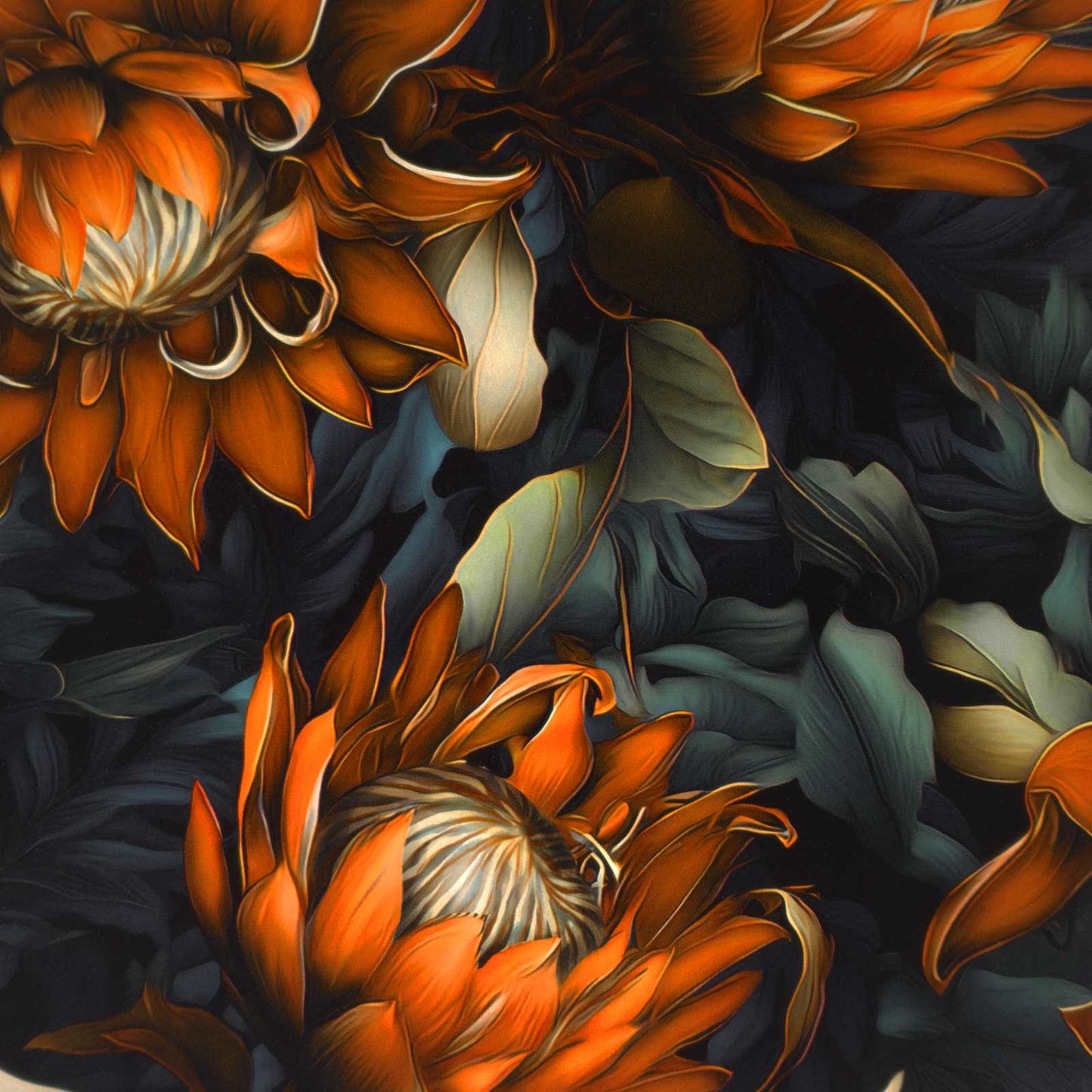 Ladekast LOCHEM Oranje print 66 x 36,5 x 75 cm Bewerkt hout