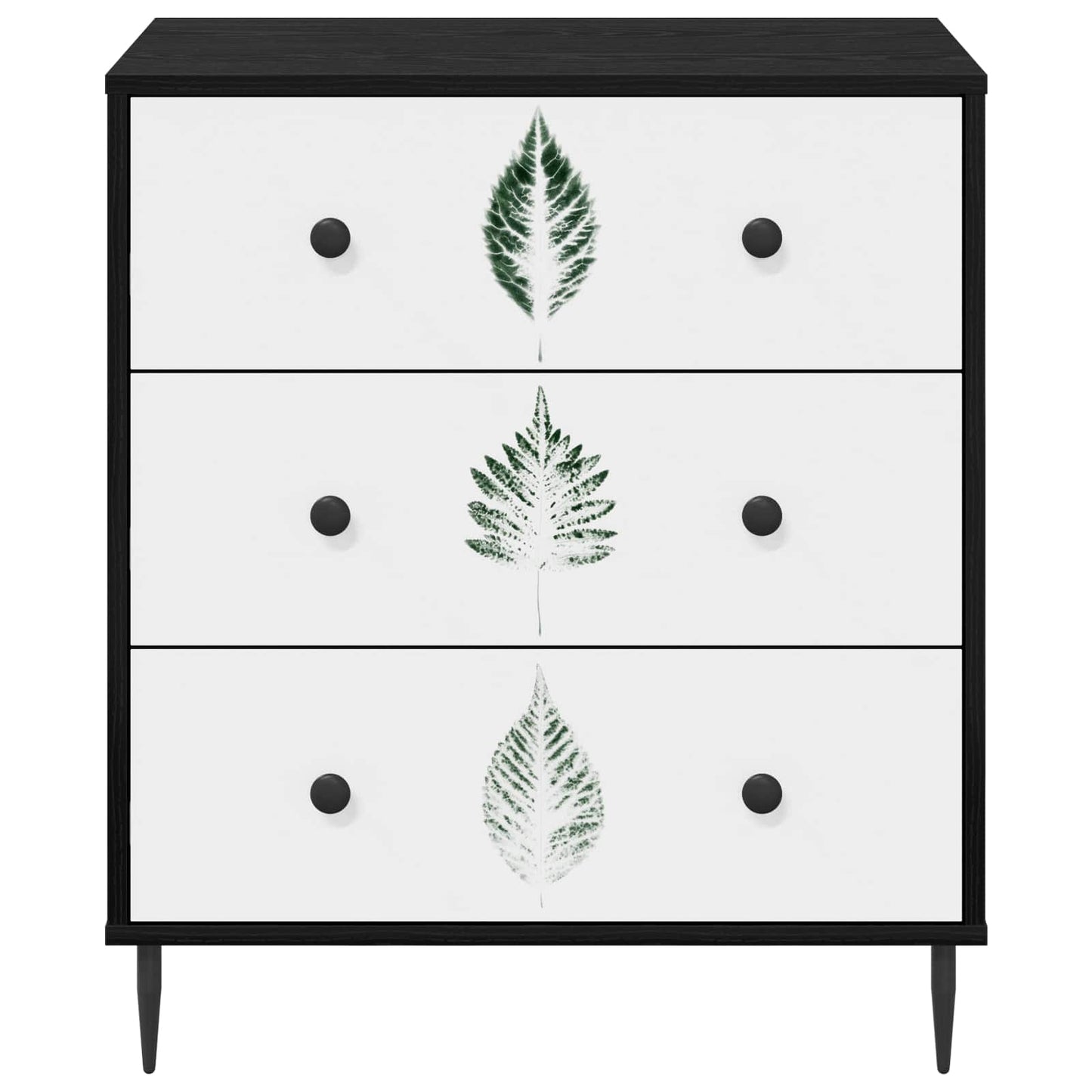 Ladekast HANAU Groene bladerenprint 66 x 36,5 x 76 cm is nu te koop bij PeponiXL, paradijselijk wonen!