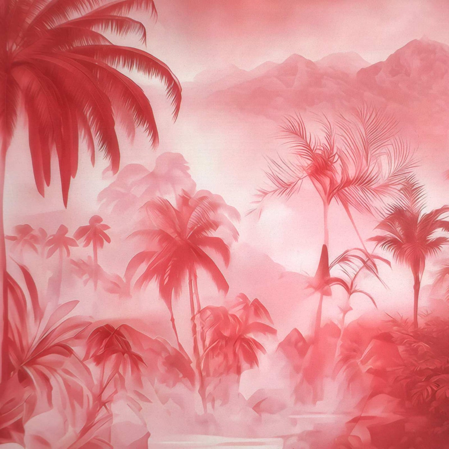 Ladekast AACHEN Roze palmbomenprint 66 x 36,5 x 76 cm is nu te koop bij PeponiXL, paradijselijk wonen!
