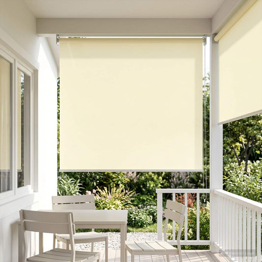 Buitenrolgordijn UV-bescherming Crèmekleurig Polyester is nu te koop bij PeponiXL, paradijselijk wonen!