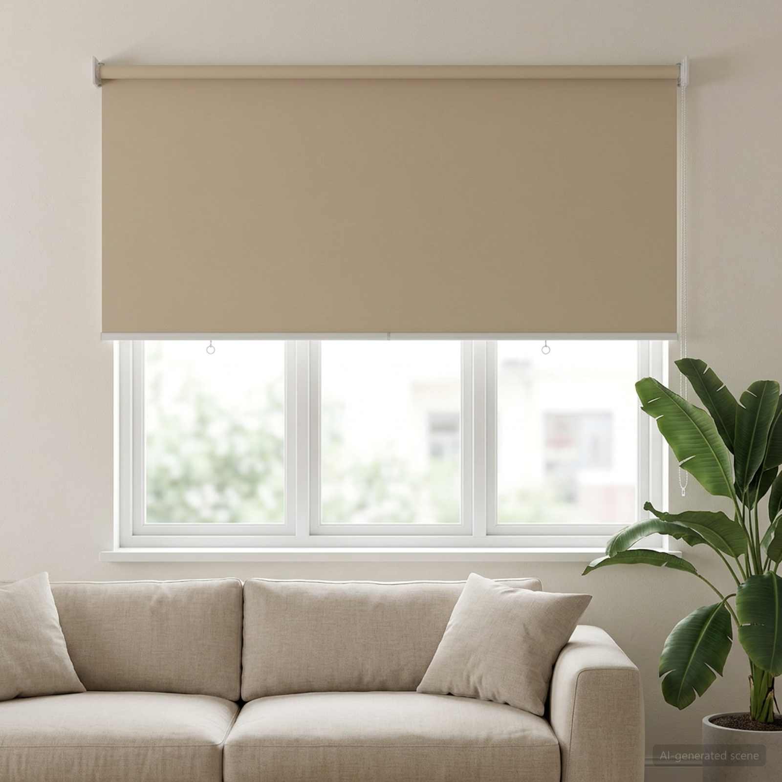 Buitenrolgordijn UV-bescherming Beige 125 x 140 cm (B x H) is nu te koop bij PeponiXL, paradijselijk wonen!