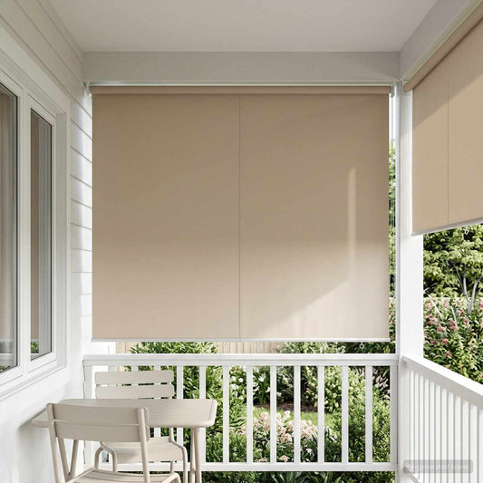 Buitenrolgordijn UV-bescherming Beige 165 x 140 cm (B x H) is nu te koop bij PeponiXL, paradijselijk wonen!