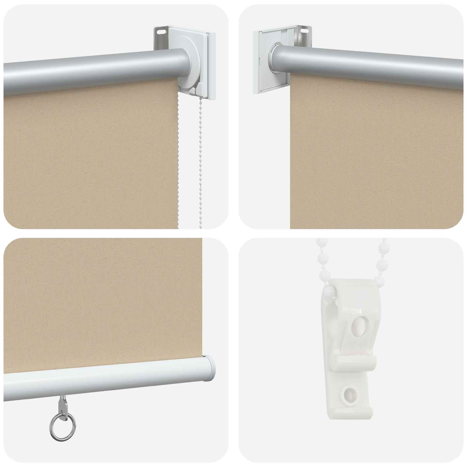 Buitenrolgordijn UV-bescherming Beige 205 x 140 cm (B x H) is nu te koop bij PeponiXL, paradijselijk wonen!