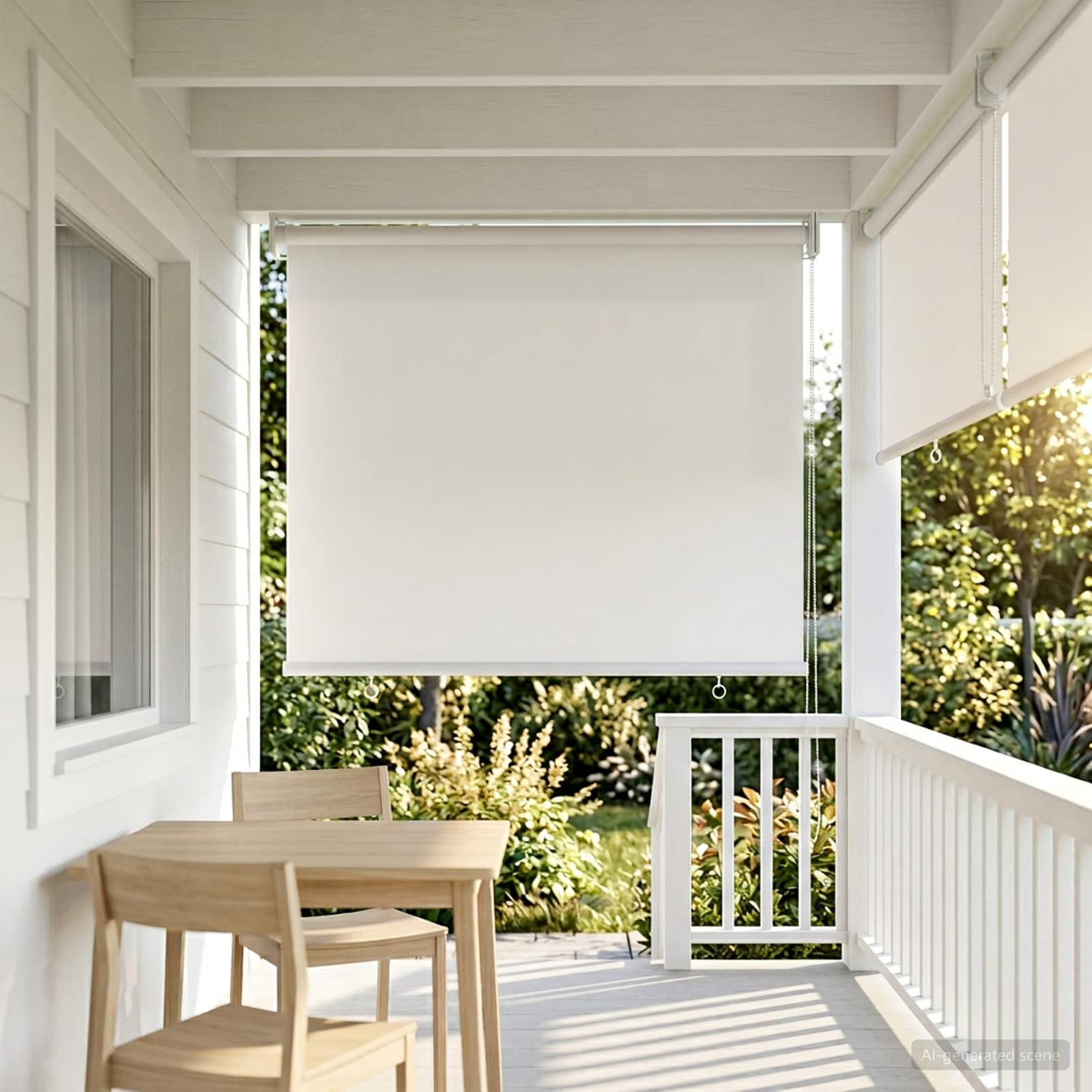 Buitenrolgordijn UV-bescherming Wit 65 x 140 cm (B x H) is nu te koop bij PeponiXL, paradijselijk wonen!