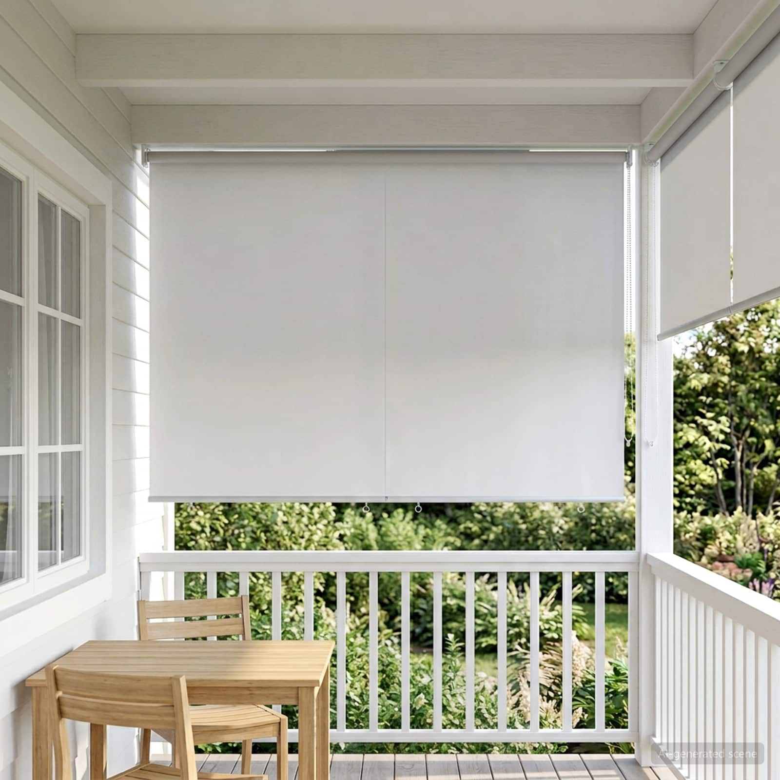 Buitenrolgordijn UV-bescherming Wit 165 x 230 cm (B x H) is nu te koop bij PeponiXL, paradijselijk wonen!