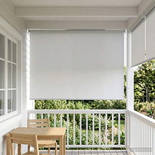 Buitenrolgordijn UV-bescherming Wit 165 x 230 cm (B x H) is nu te koop bij PeponiXL, paradijselijk wonen!