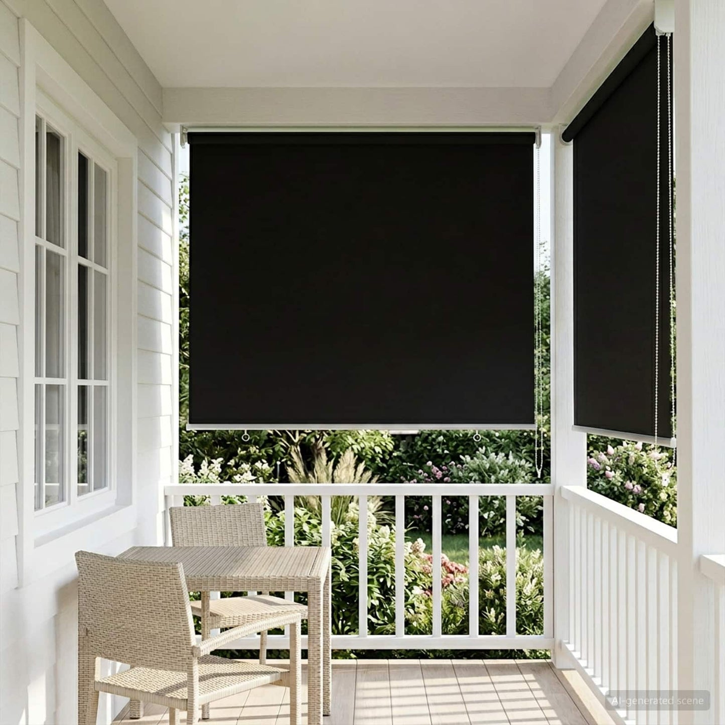 Buitenrolgordijn UV-bescherming Zwart 65 x 140 cm (B x H) is nu te koop bij PeponiXL, paradijselijk wonen!