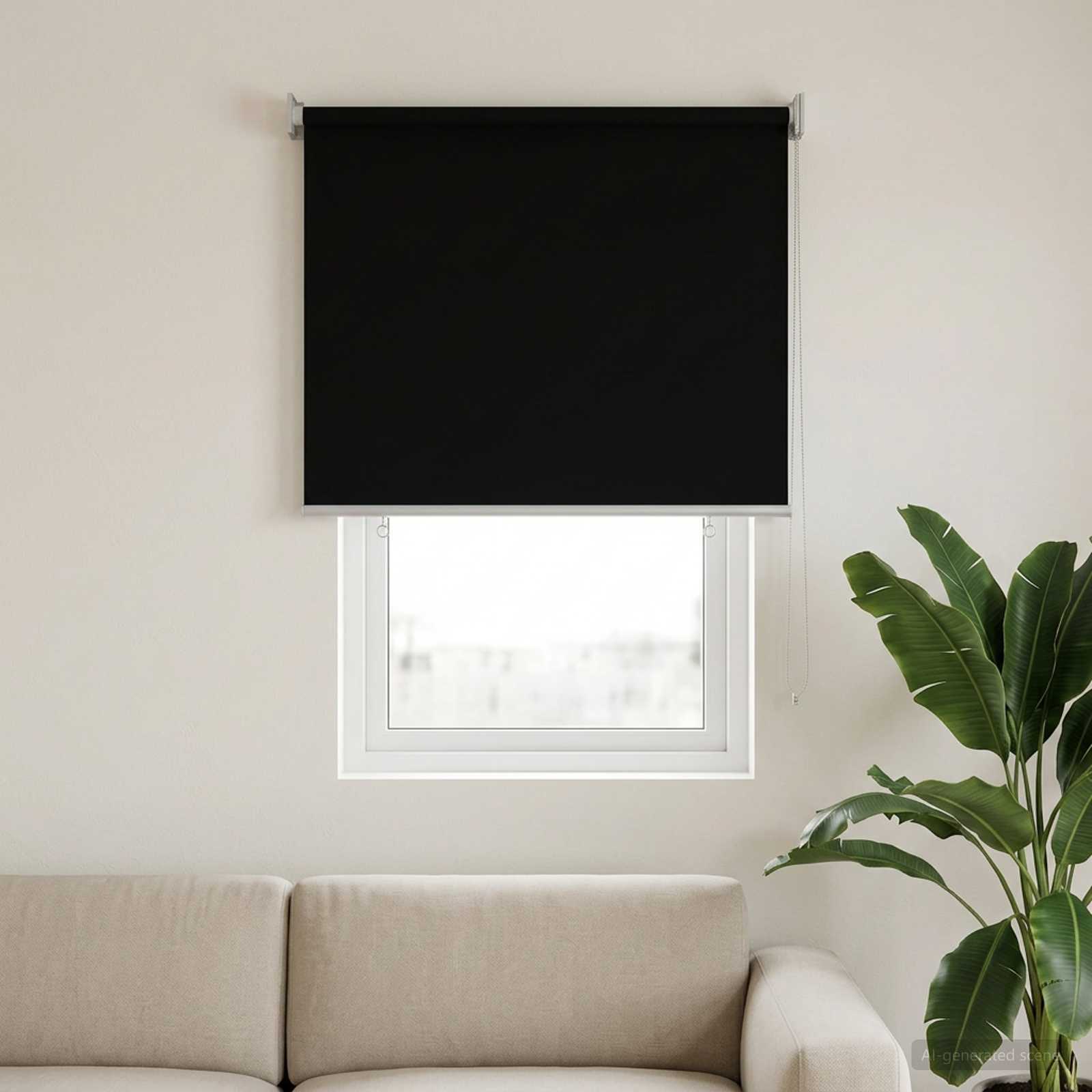 Buitenrolgordijn UV-bescherming Zwart 65 x 140 cm (B x H) is nu te koop bij PeponiXL, paradijselijk wonen!