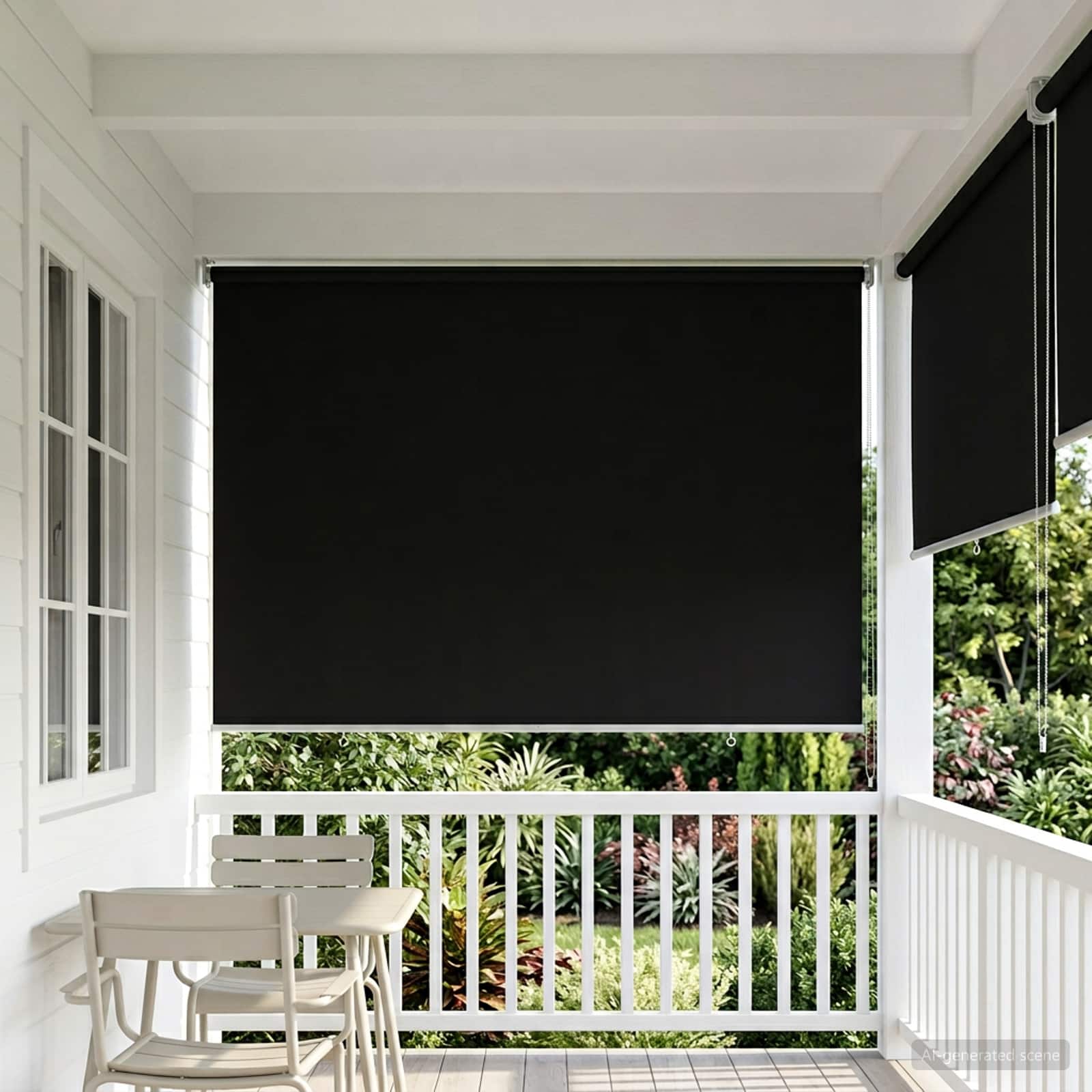 Buitenrolgordijn UV-bescherming Zwart 125 x 140 cm (B x H) is nu te koop bij PeponiXL, paradijselijk wonen!