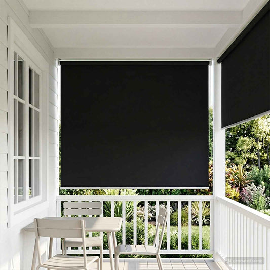 Buitenrolgordijn UV-bescherming Zwart 165 x 140 cm (B x H) is nu te koop bij PeponiXL, paradijselijk wonen!