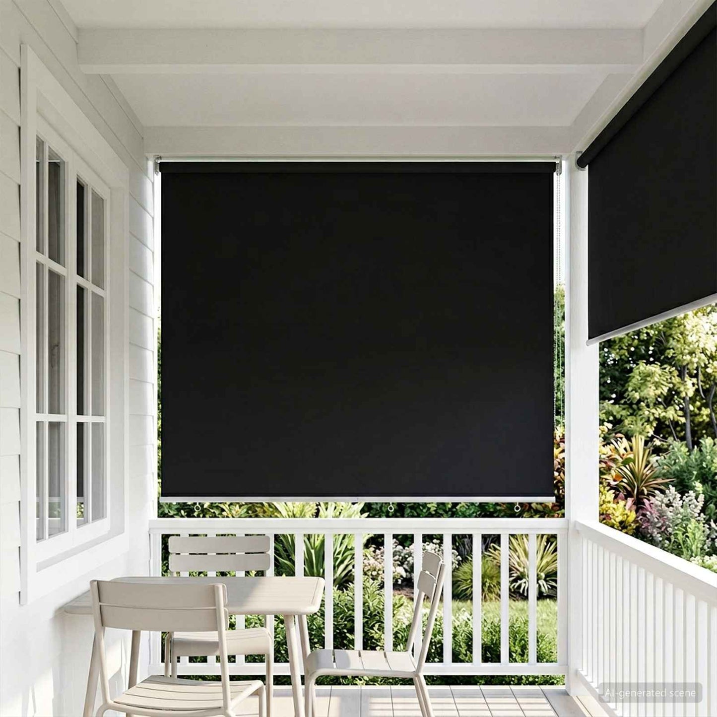 Buitenrolgordijn UV-bescherming Zwart 185 x 140 cm (B x H) is nu te koop bij PeponiXL, paradijselijk wonen!