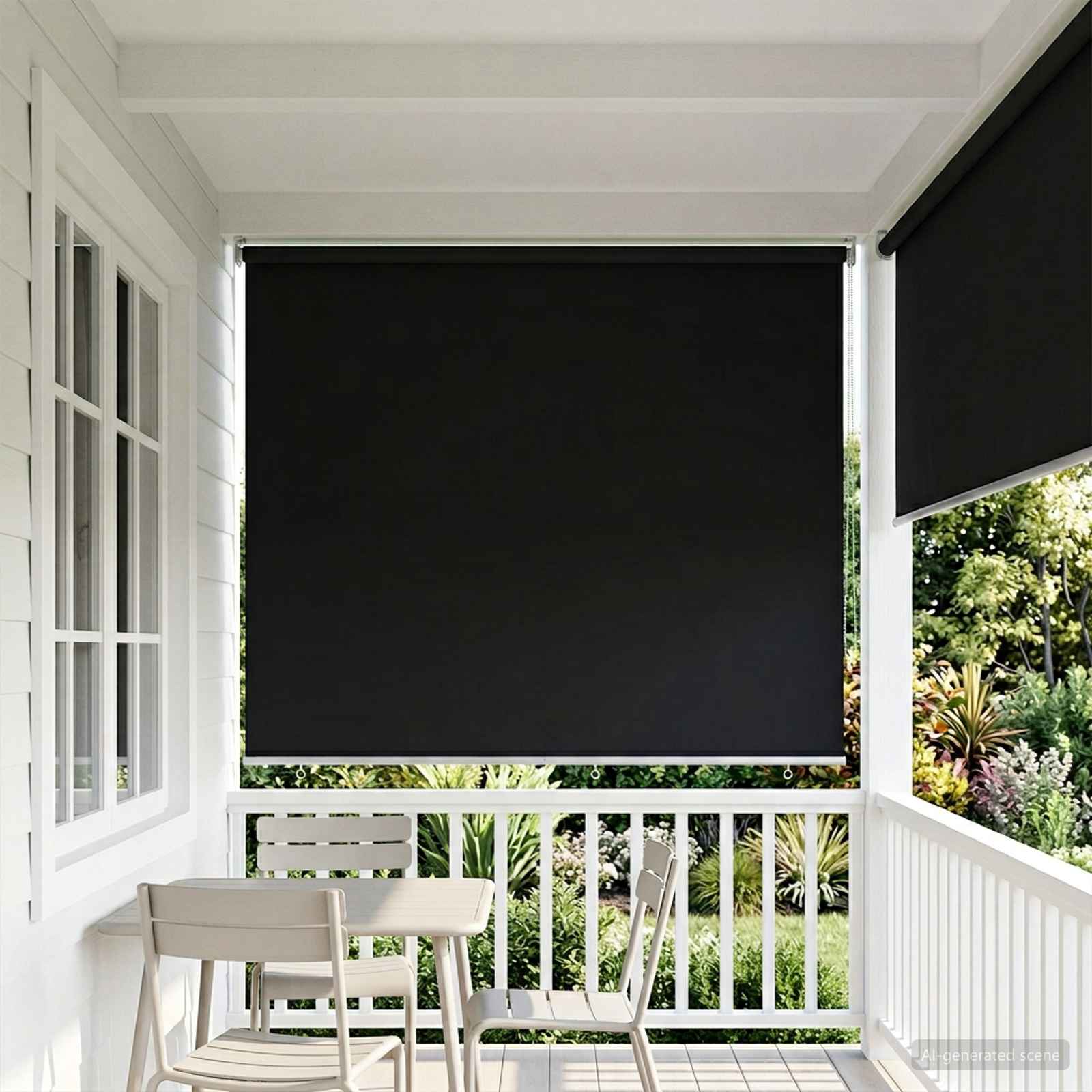 Buitenrolgordijn UV-bescherming Zwart 205 x 140 cm (B x H) is nu te koop bij PeponiXL, paradijselijk wonen!