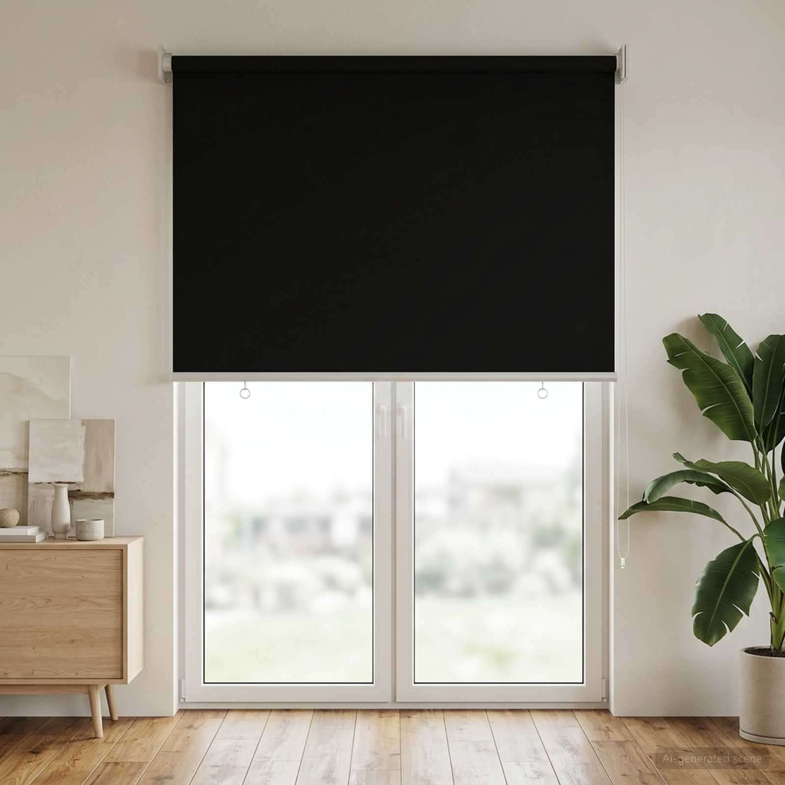 Buitenrolgordijn UV-bescherming Zwart 85 x 230 cm (B x H) is nu te koop bij PeponiXL, paradijselijk wonen!