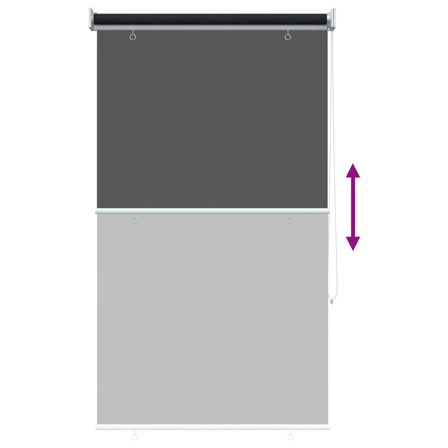 Buitenrolgordijn UV-bescherming Zwart 85 x 230 cm (B x H) is nu te koop bij PeponiXL, paradijselijk wonen!