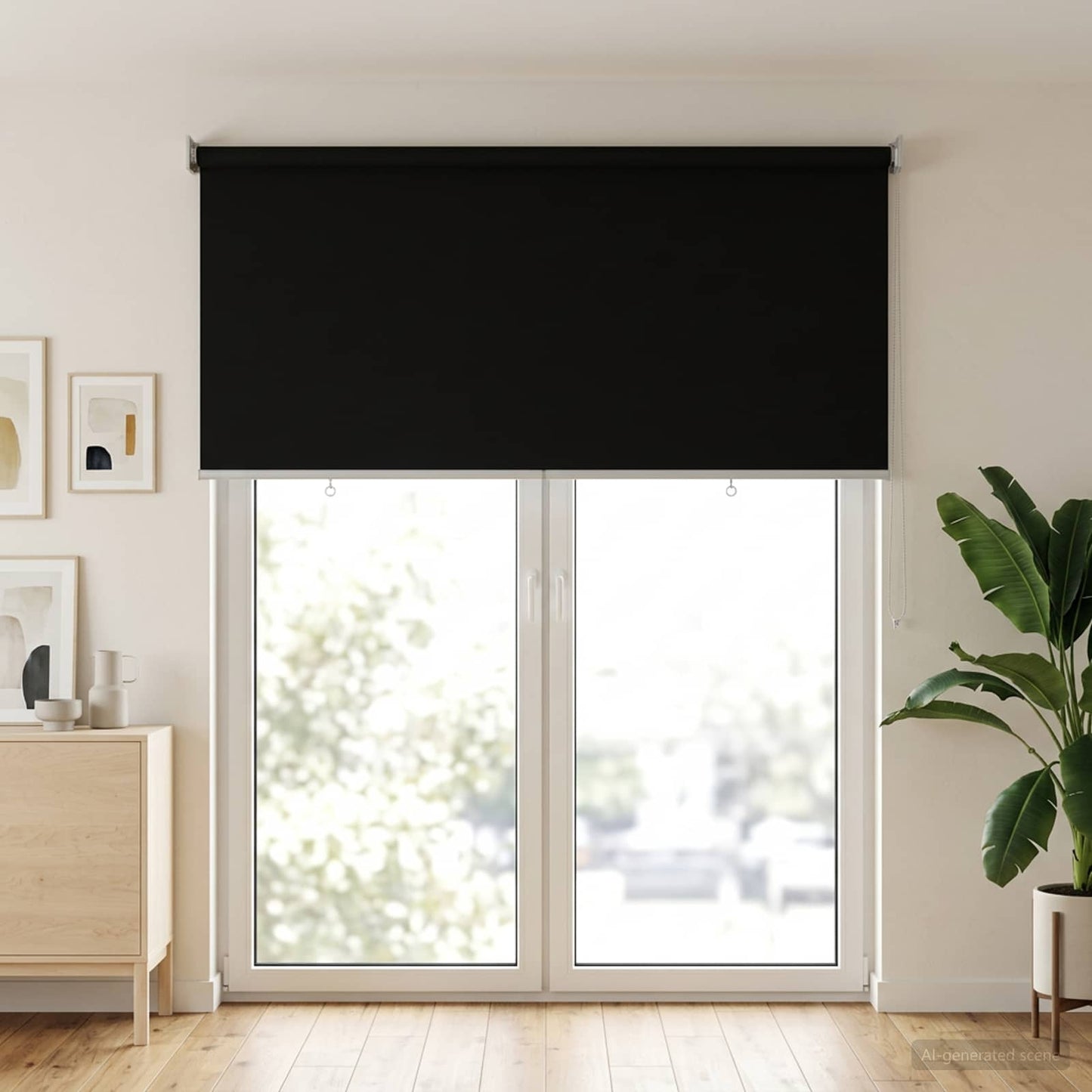 Buitenrolgordijn UV-bescherming Zwart 125 x 230 cm (B x H) is nu te koop bij PeponiXL, paradijselijk wonen!