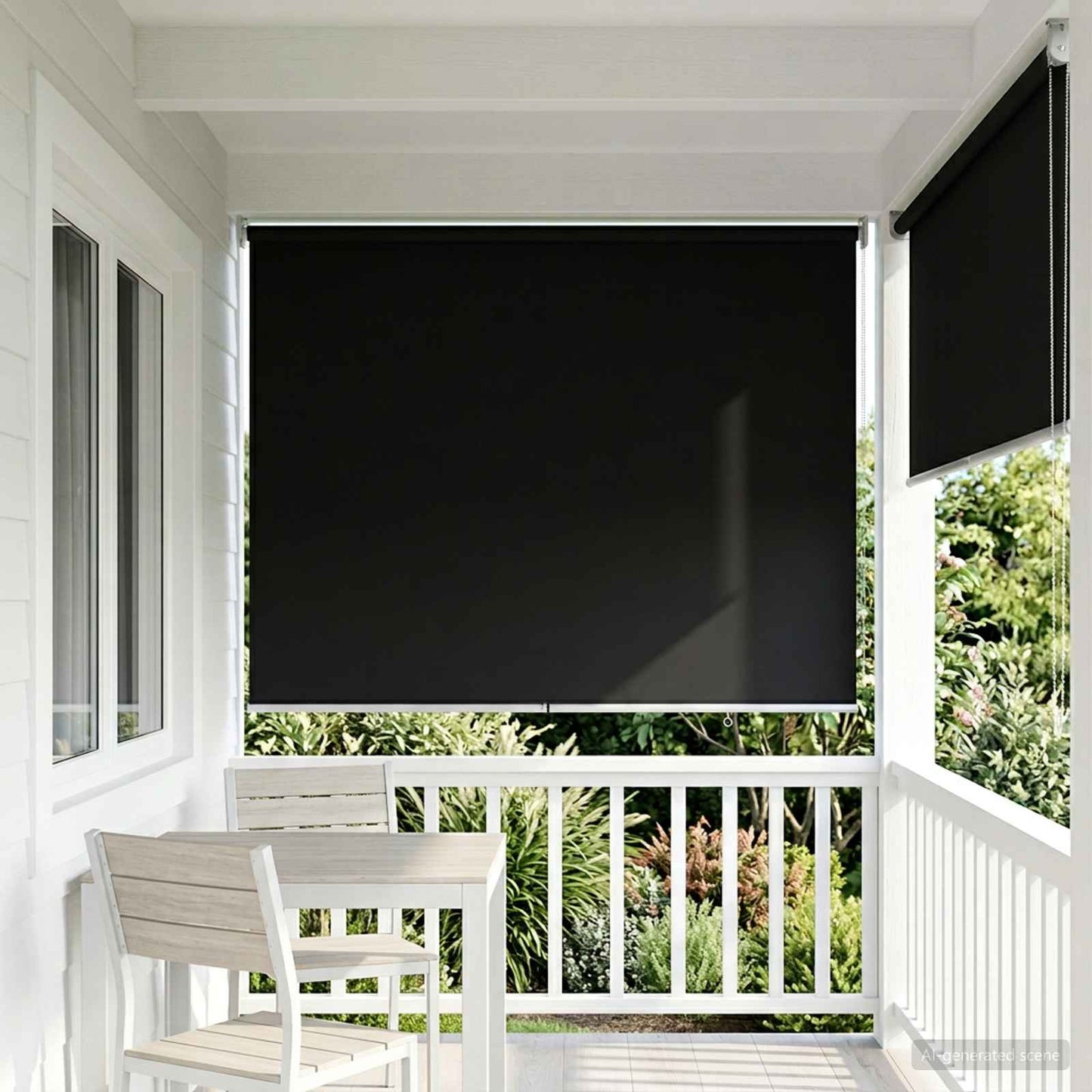 Buitenrolgordijn UV-bescherming Zwart 145 x 230 cm (B x H) is nu te koop bij PeponiXL, paradijselijk wonen!