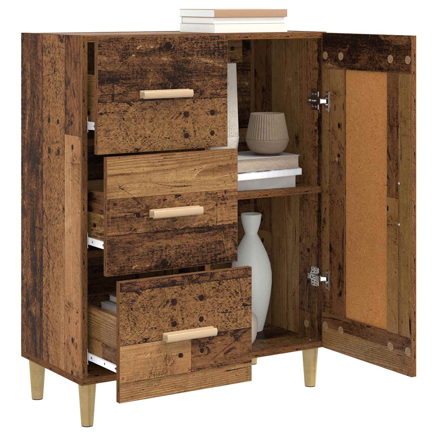 Dressoir Oud hout 69,5 x 34 x 90 cm Bewerkt hout is nu te koop bij PeponiXL, paradijselijk wonen!