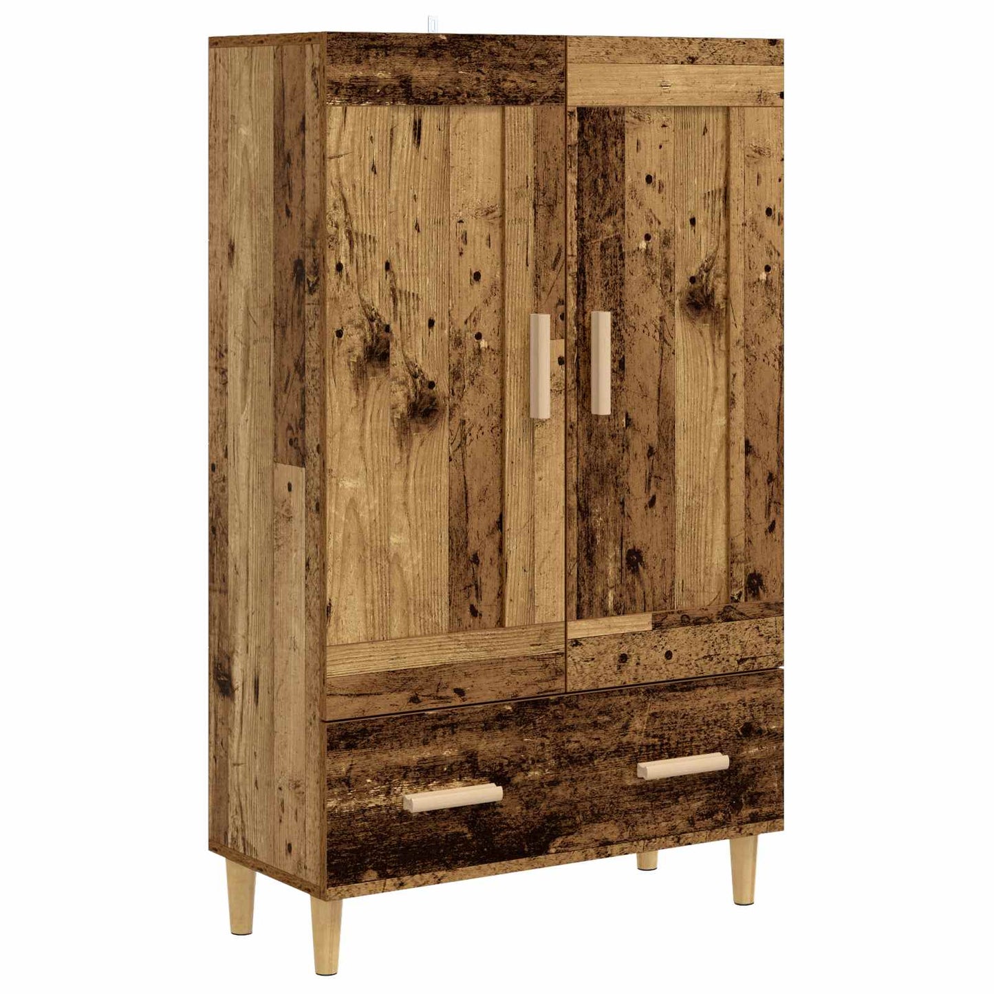 Hoge kast Oud hout 70 x 31 x 115 cm Bewerkt hout is nu te koop bij PeponiXL, paradijselijk wonen!