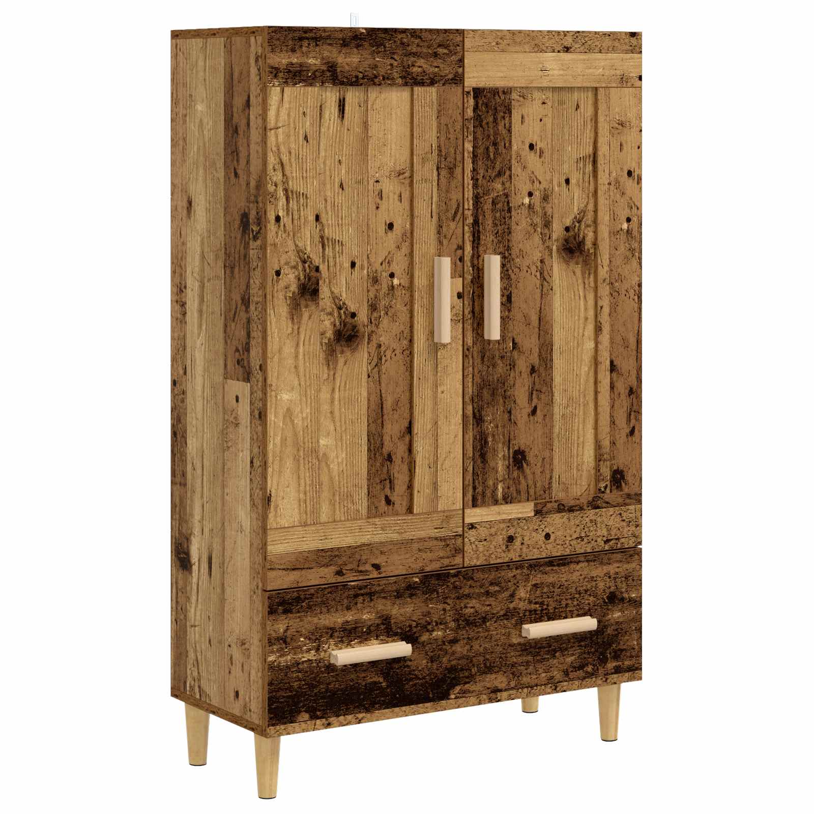Hoge kast Oud hout 70 x 31 x 115 cm Bewerkt hout is nu te koop bij PeponiXL, paradijselijk wonen!