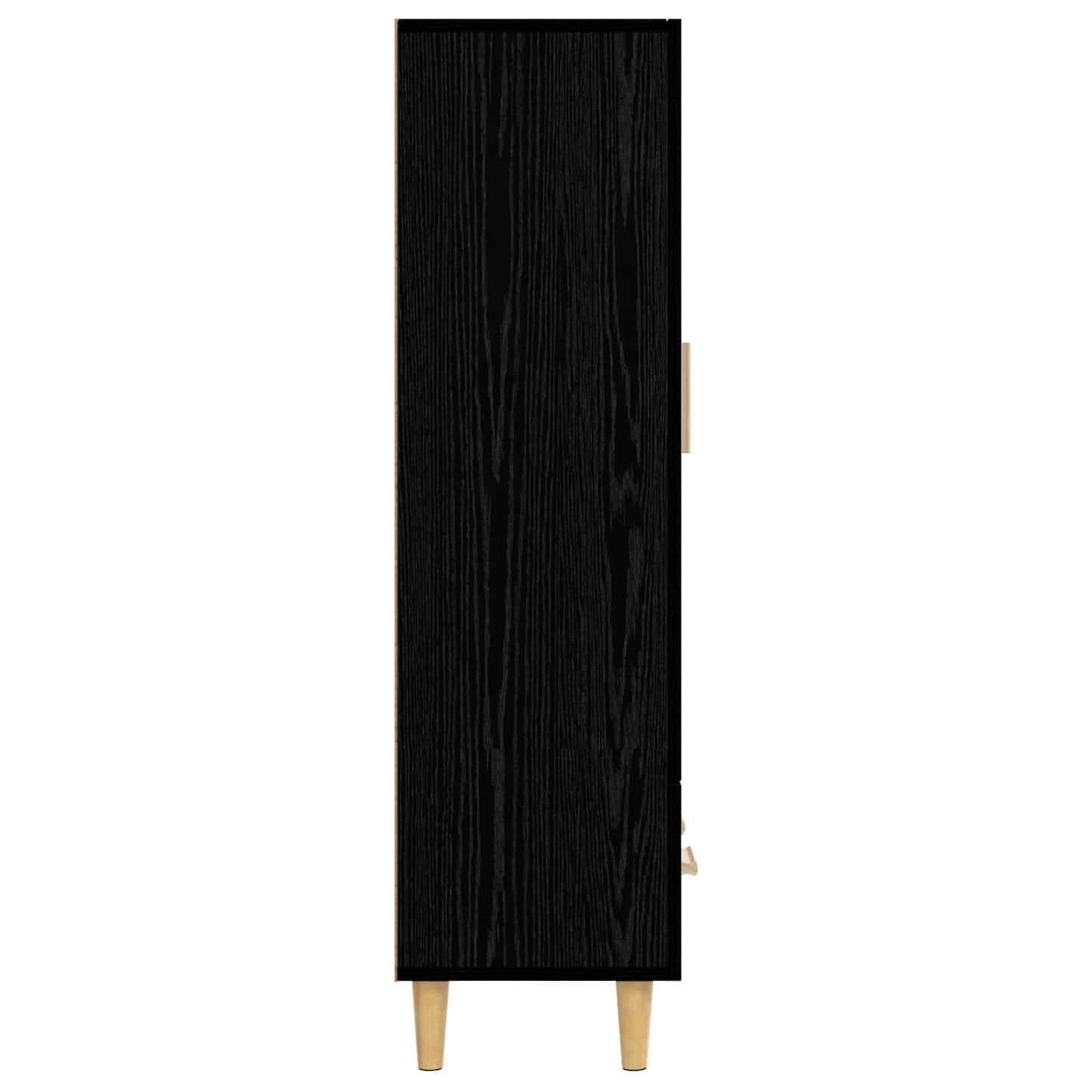 Hoge kast Zwart eiken 70 x 31 x 115 cm Bewerkt hout is nu te koop bij PeponiXL, paradijselijk wonen!