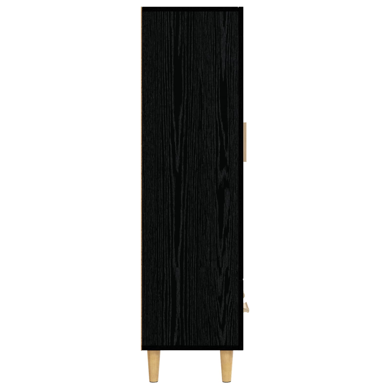 Hoge kast Zwart eiken 70 x 31 x 115 cm Bewerkt hout is nu te koop bij PeponiXL, paradijselijk wonen!