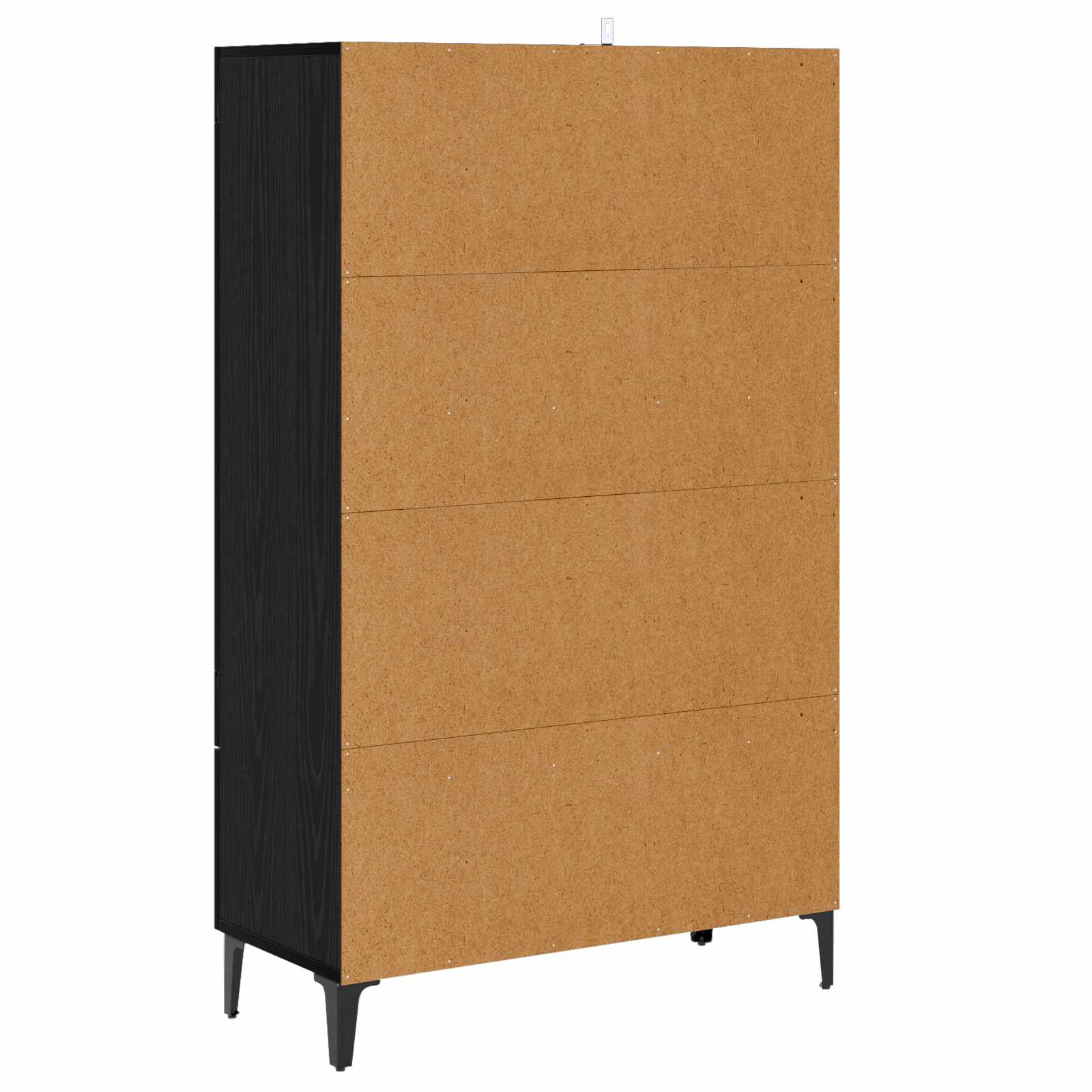 Hoge kast Zwart eiken 70 x 31 x 115 cm Bewerkt hout is nu te koop bij PeponiXL, paradijselijk wonen!