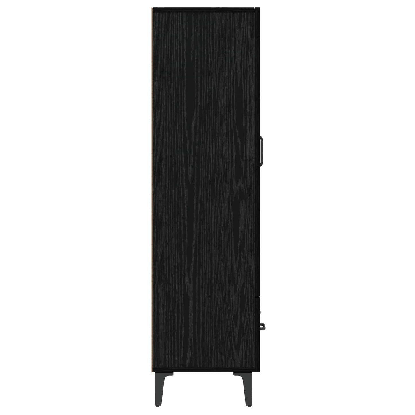 Hoge kast Zwart eiken 70 x 31 x 115 cm Bewerkt hout is nu te koop bij PeponiXL, paradijselijk wonen!