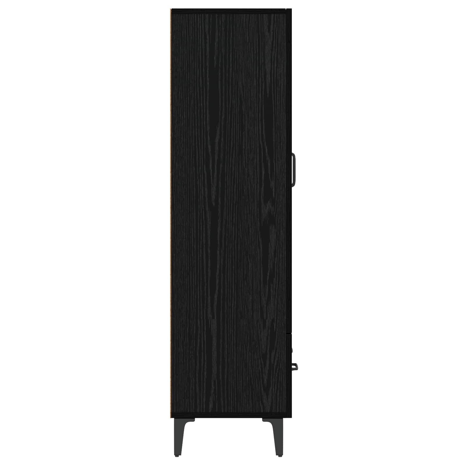 Hoge kast Zwart eiken 70 x 31 x 115 cm Bewerkt hout is nu te koop bij PeponiXL, paradijselijk wonen!