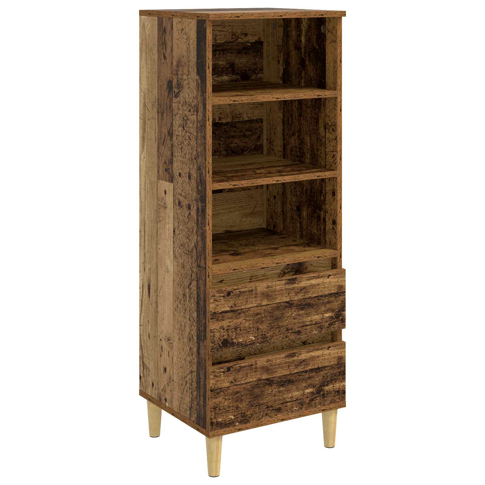 Hoge kast Oud hout 40 x 36 x 110 cm Bewerkt hout is nu te koop bij PeponiXL, paradijselijk wonen!