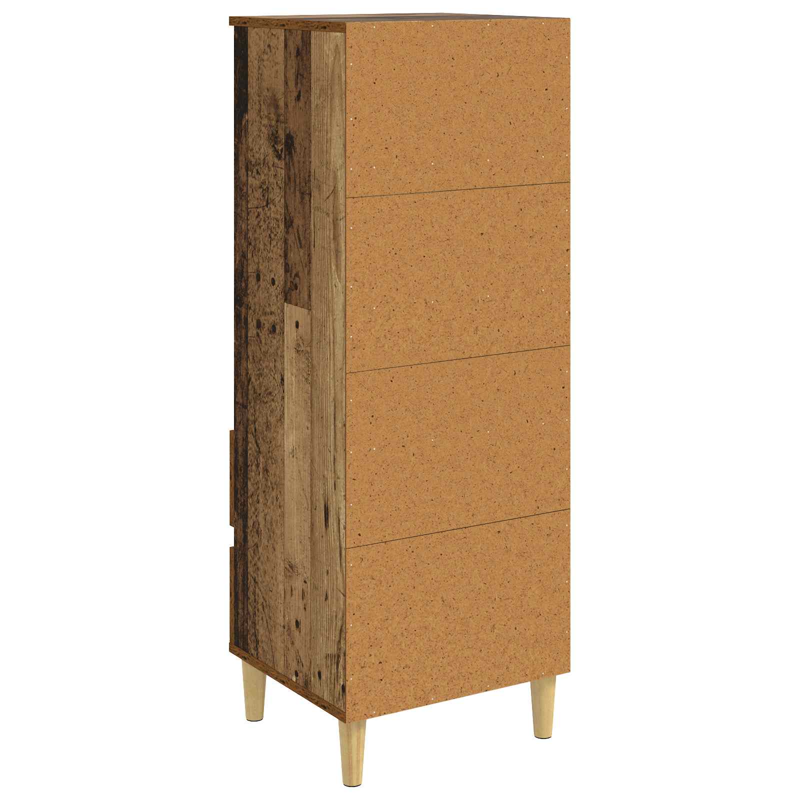 Hoge kast Oud hout 40 x 36 x 110 cm Bewerkt hout is nu te koop bij PeponiXL, paradijselijk wonen!
