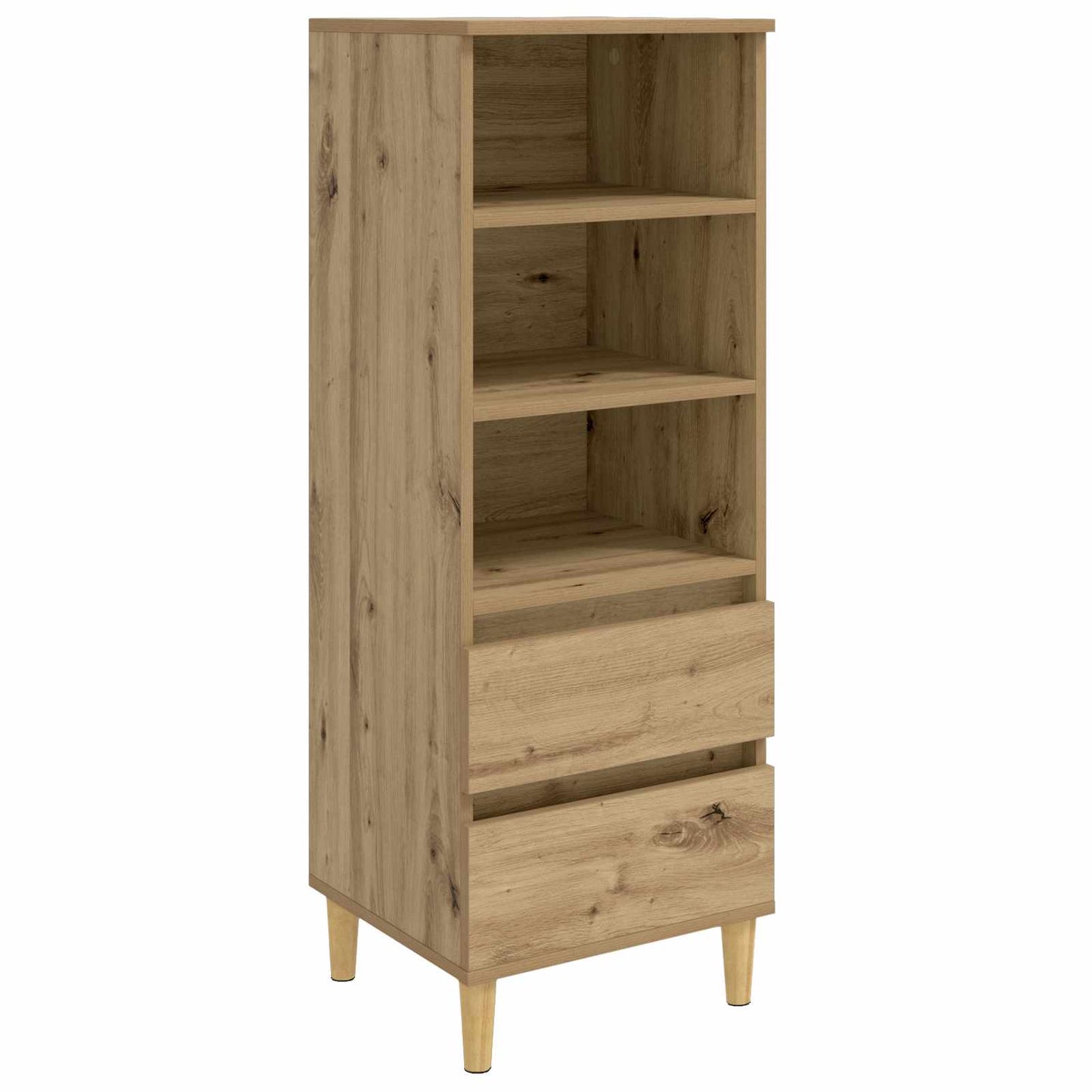 Hoge kast Artisanaal eiken 40 x 36 x 110 cm Bewerkt hout is nu te koop bij PeponiXL, paradijselijk wonen!