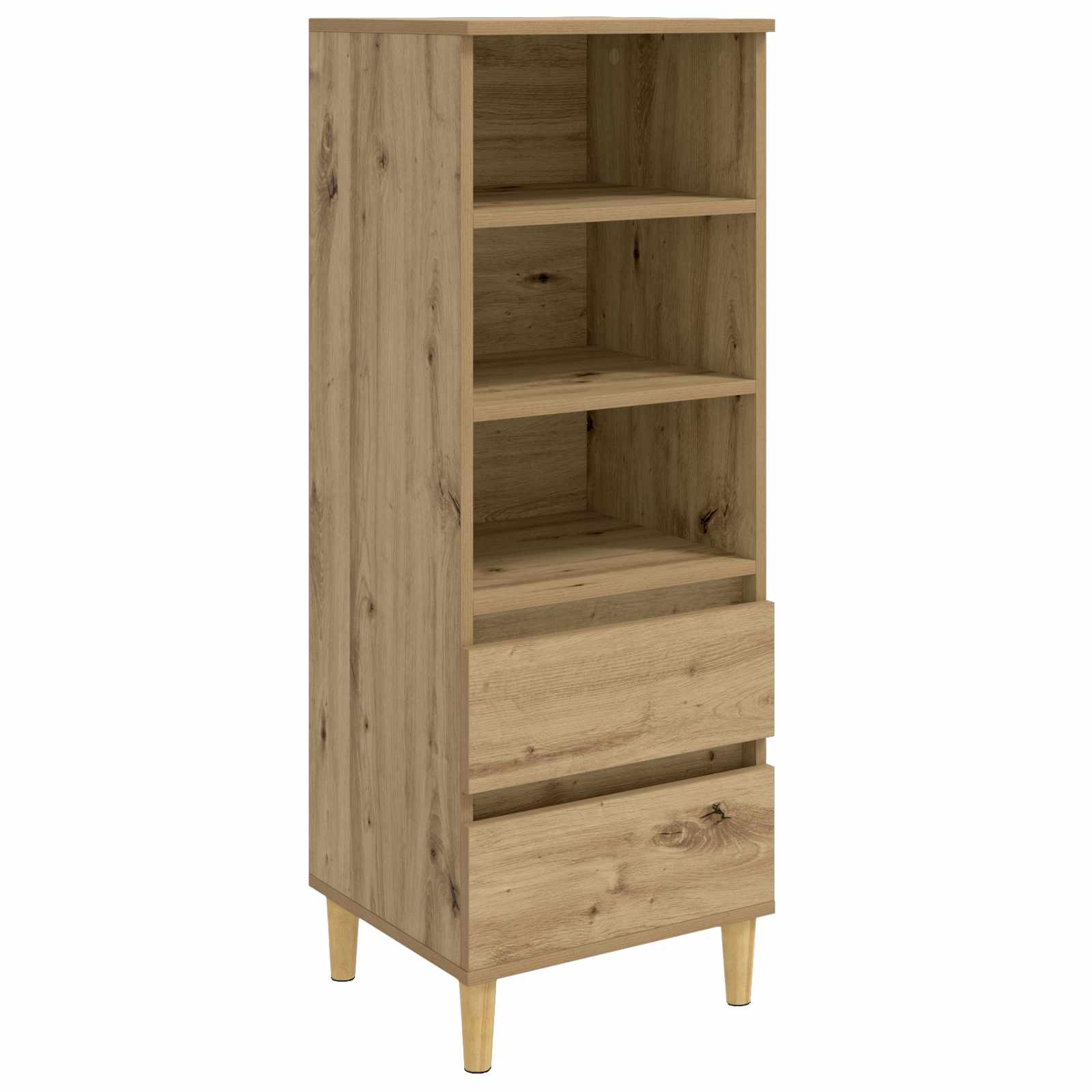 Hoge kast Artisanaal eiken 40 x 36 x 110 cm Bewerkt hout is nu te koop bij PeponiXL, paradijselijk wonen!