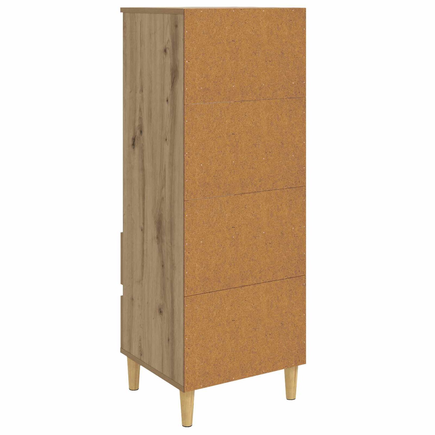 Hoge kast Artisanaal eiken 40 x 36 x 110 cm Bewerkt hout is nu te koop bij PeponiXL, paradijselijk wonen!