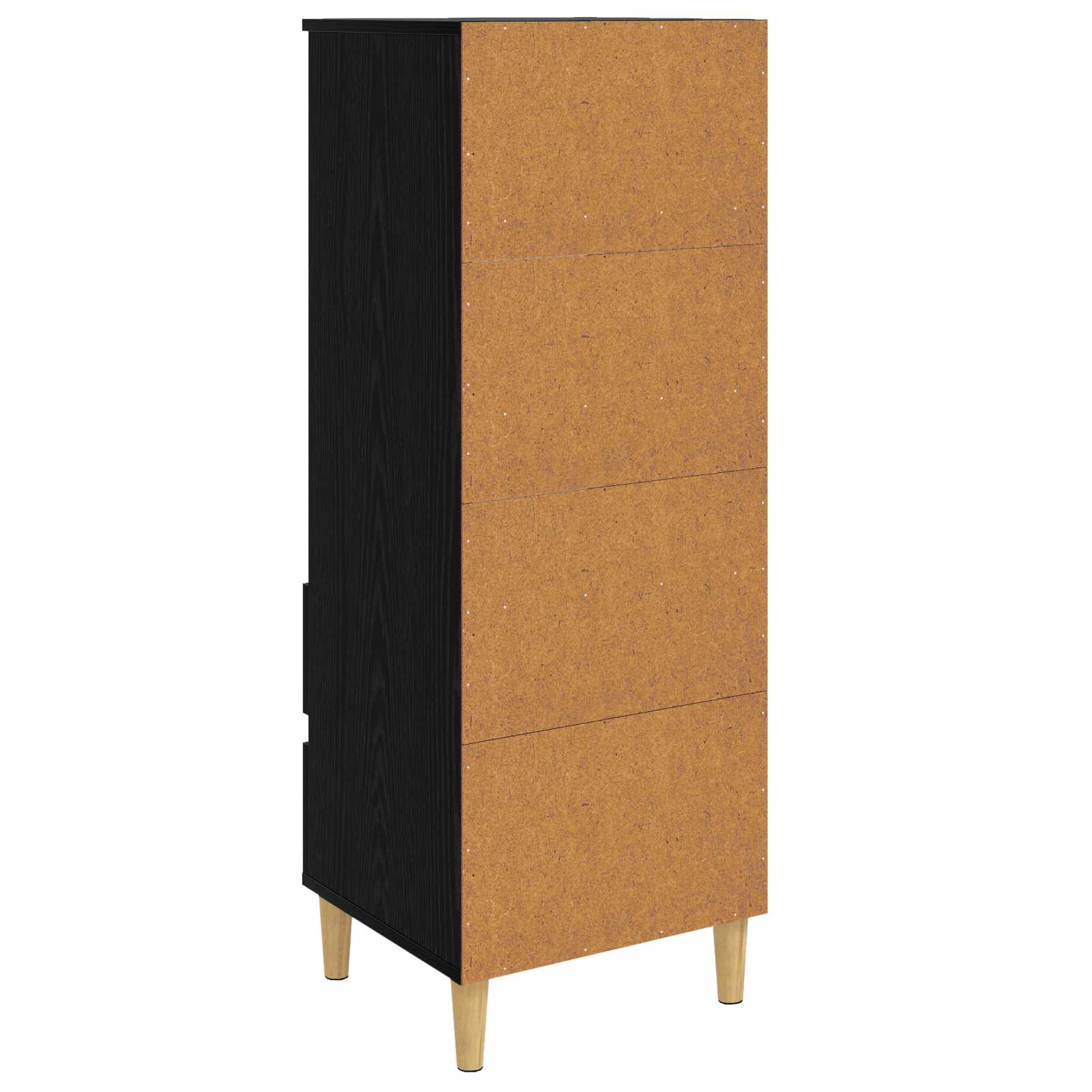 Hoge kast Zwart eiken 40 x 36 x 110 cm Bewerkt hout is nu te koop bij PeponiXL, paradijselijk wonen!