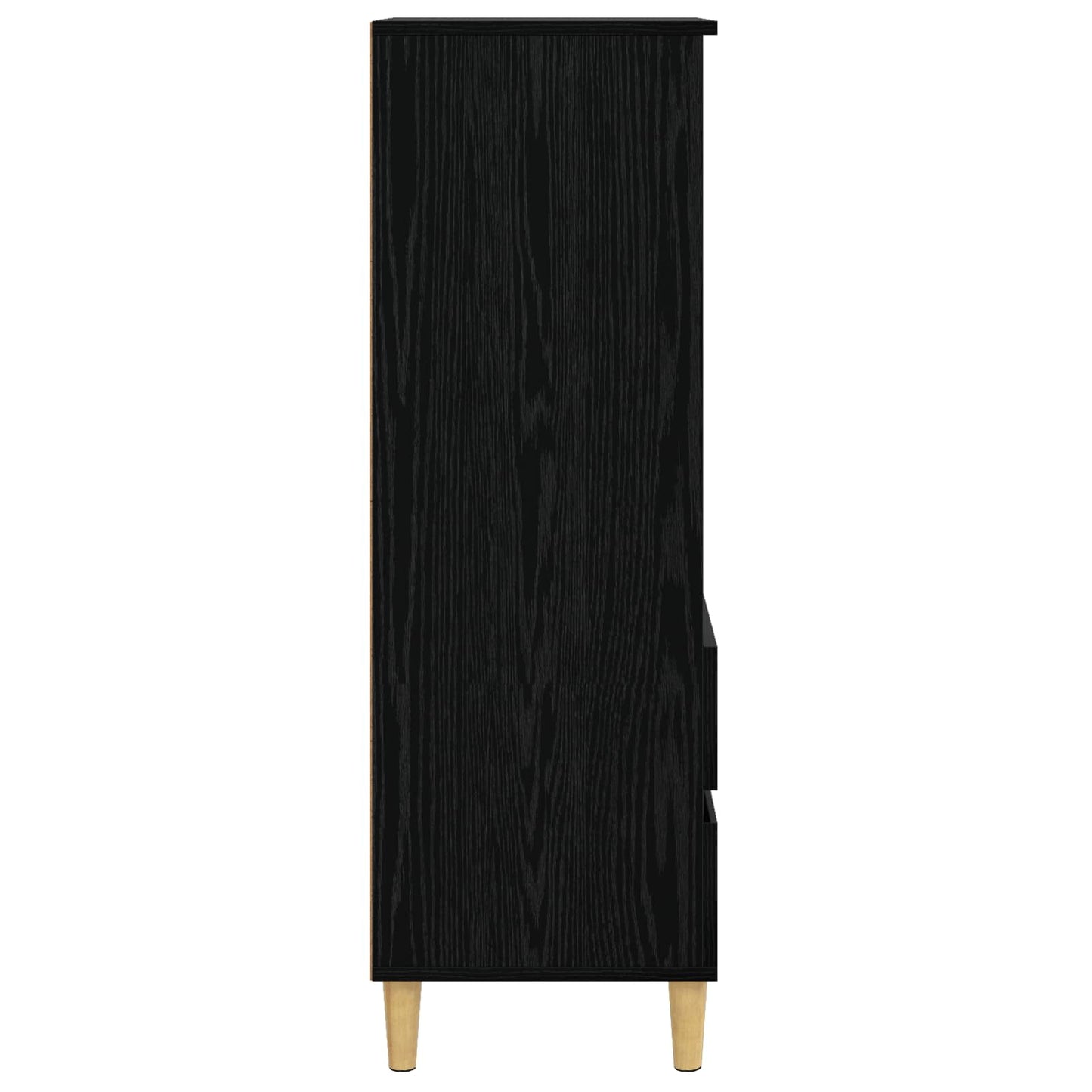 Hoge kast Zwart eiken 40 x 36 x 110 cm Bewerkt hout is nu te koop bij PeponiXL, paradijselijk wonen!