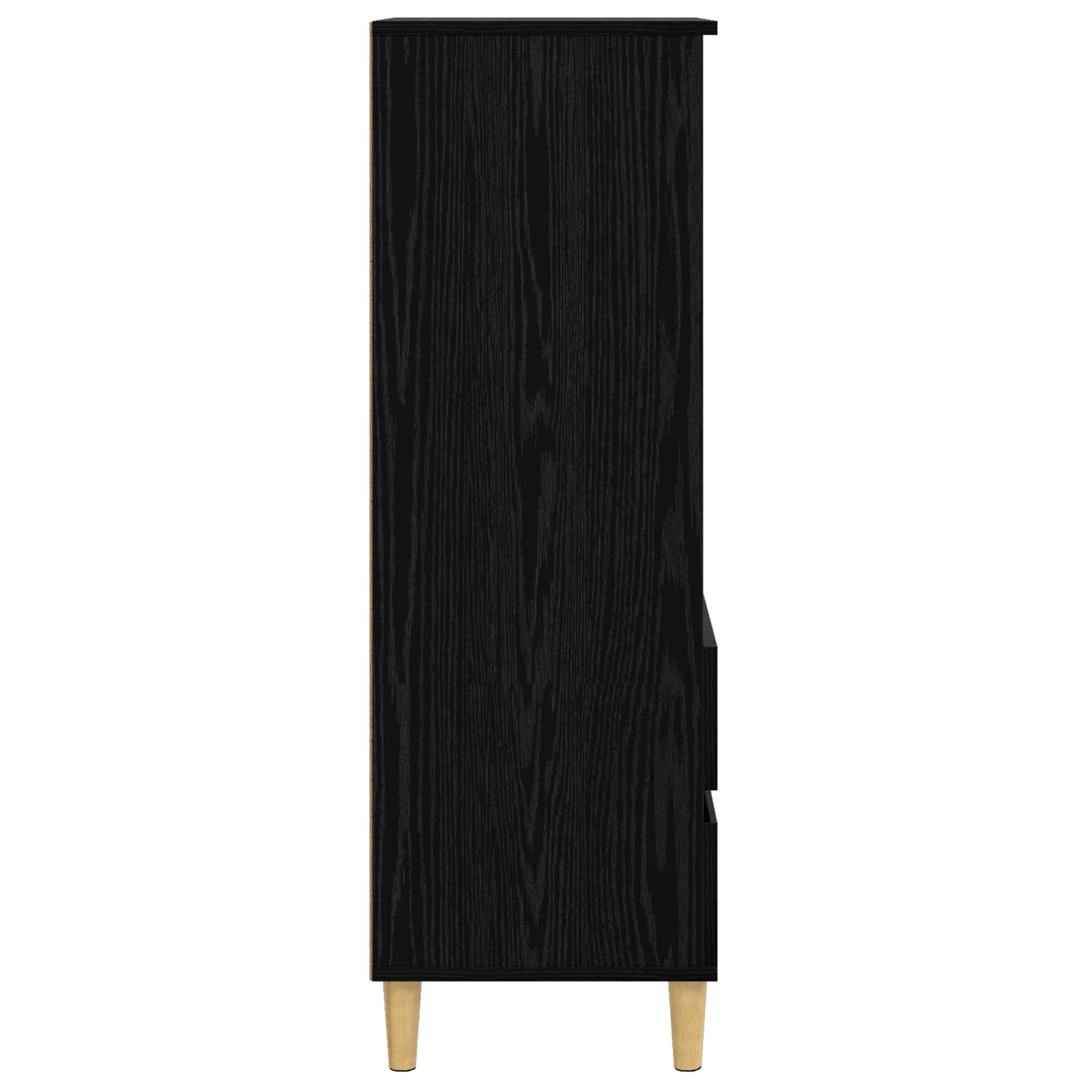Hoge kast Zwart eiken 40 x 36 x 110 cm Bewerkt hout is nu te koop bij PeponiXL, paradijselijk wonen!