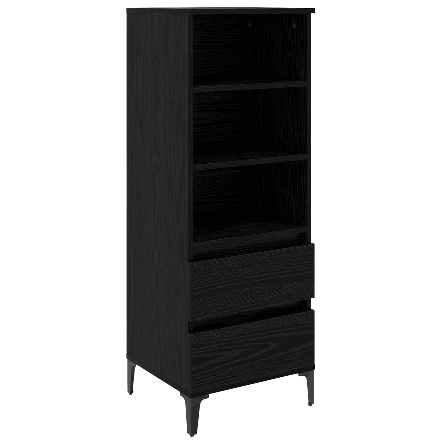 Hoge kast Zwart eiken 40 x 36 x 110 cm Bewerkt hout is nu te koop bij PeponiXL, paradijselijk wonen!