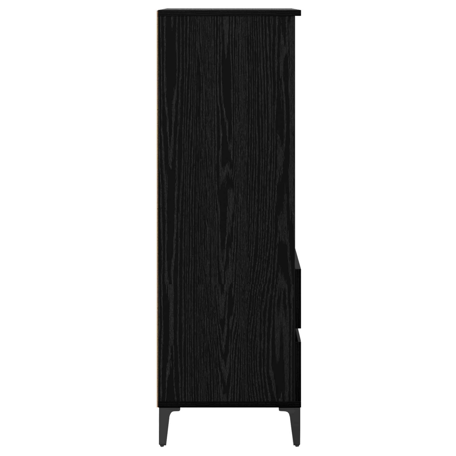Hoge kast Zwart eiken 40 x 36 x 110 cm Bewerkt hout is nu te koop bij PeponiXL, paradijselijk wonen!