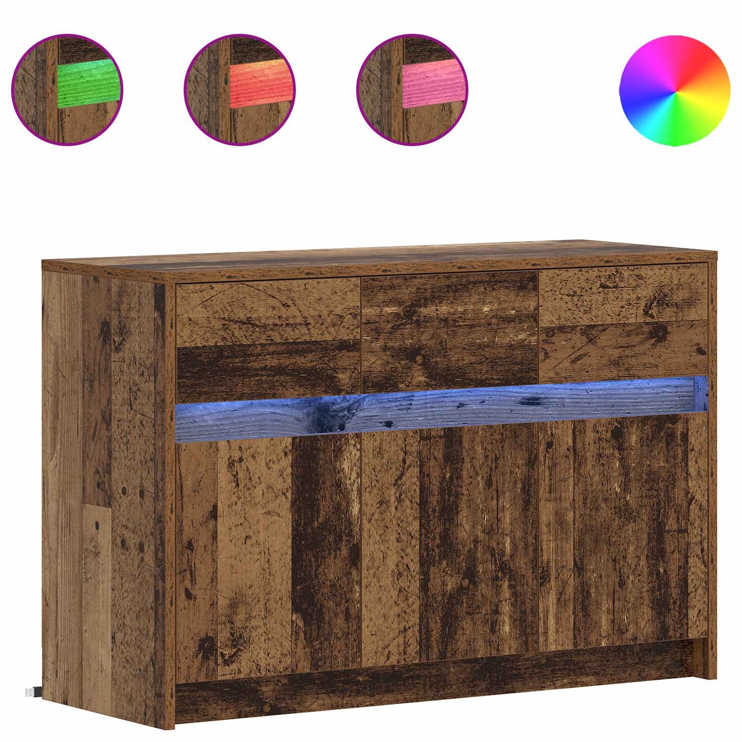 TV-kast 91 x 34 x 61 cm Oud hout Bewerkt hout is nu te koop bij PeponiXL, paradijselijk wonen!
