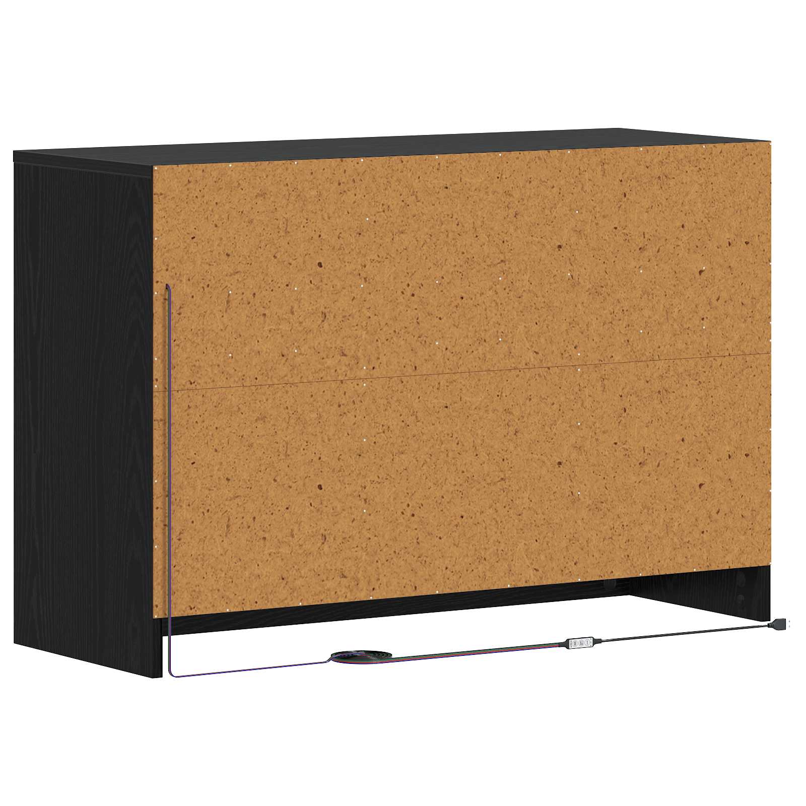 TV-kast 91 x 34 x 61 cm Zwart eiken Bewerkt hout is nu te koop bij PeponiXL, paradijselijk wonen!