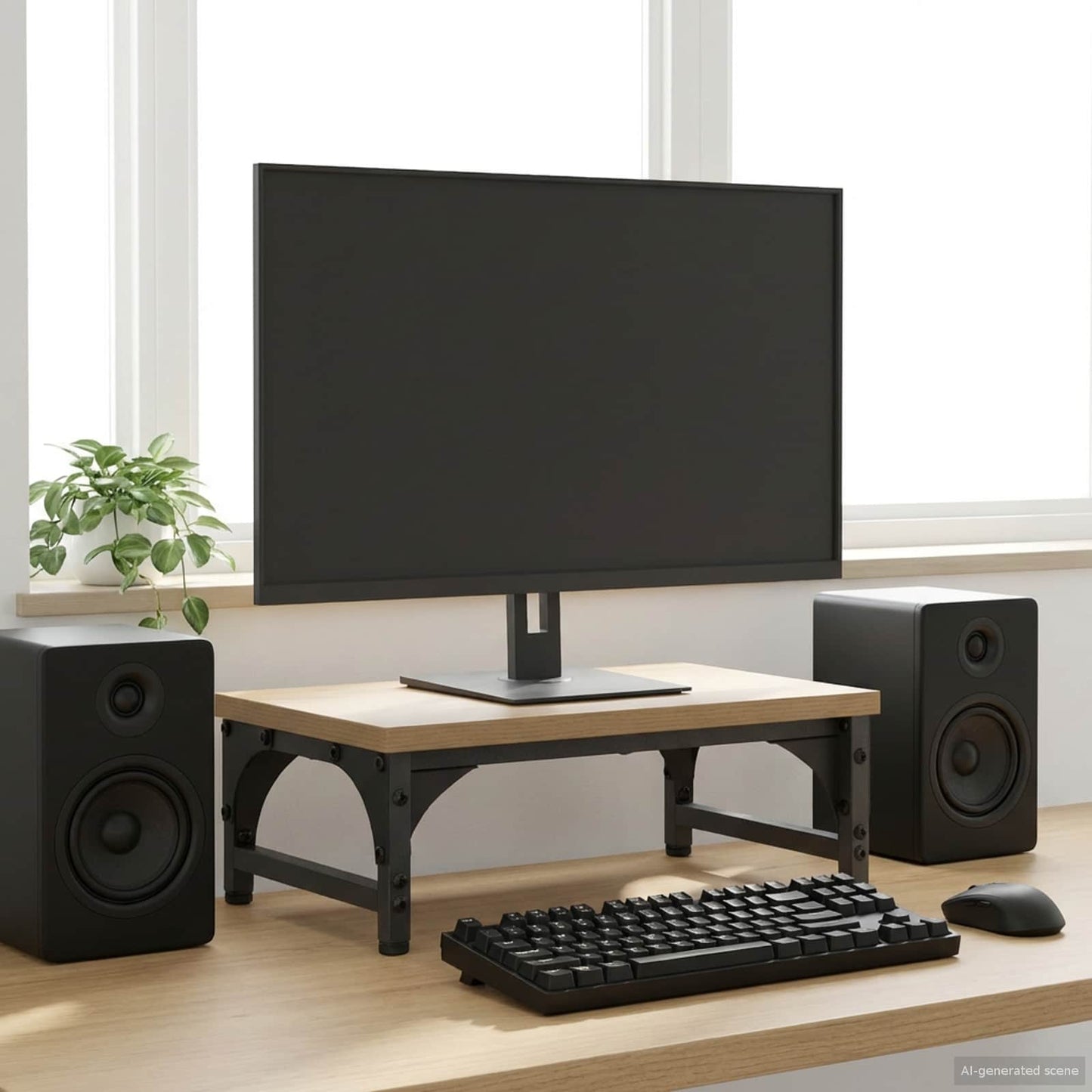 Monitor Stand Artisanaal eiken 37 x 23 x 14 cm PB