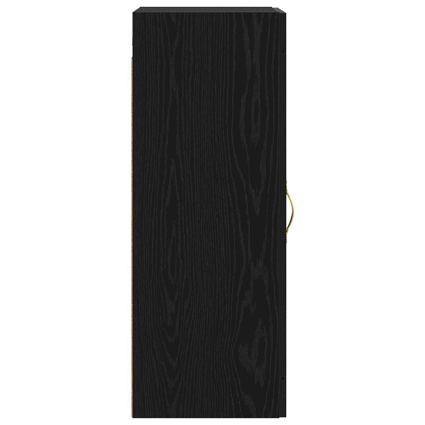 Wandkast Zwart eiken 34,5 x 34 x 90 cm Bewerkt hout is nu te koop bij PeponiXL, paradijselijk wonen!