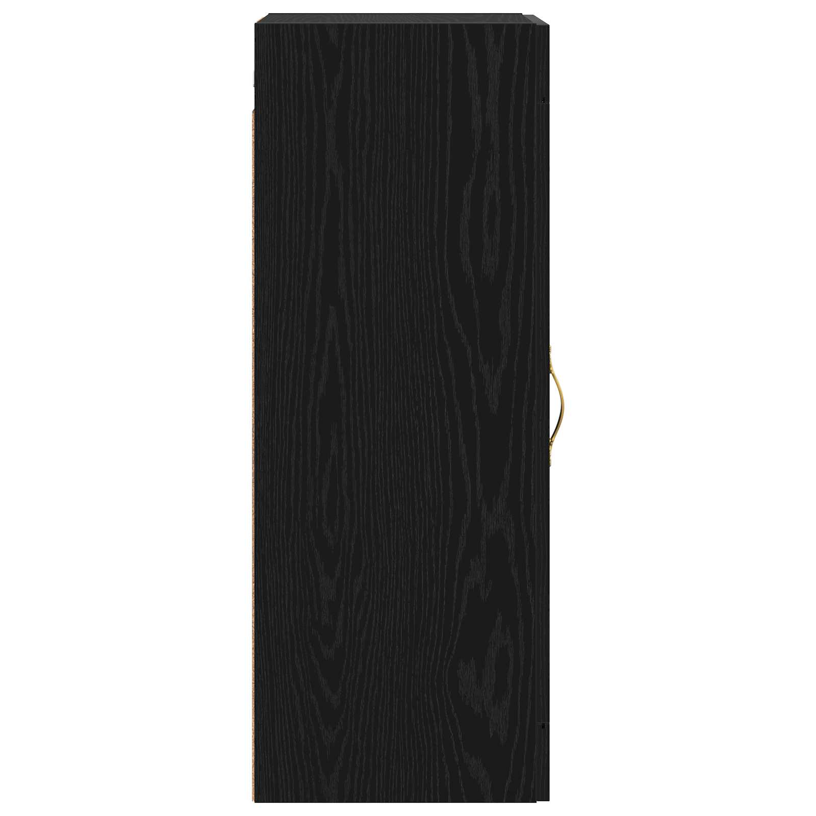 Wandkast Zwart eiken 34,5 x 34 x 90 cm Bewerkt hout is nu te koop bij PeponiXL, paradijselijk wonen!