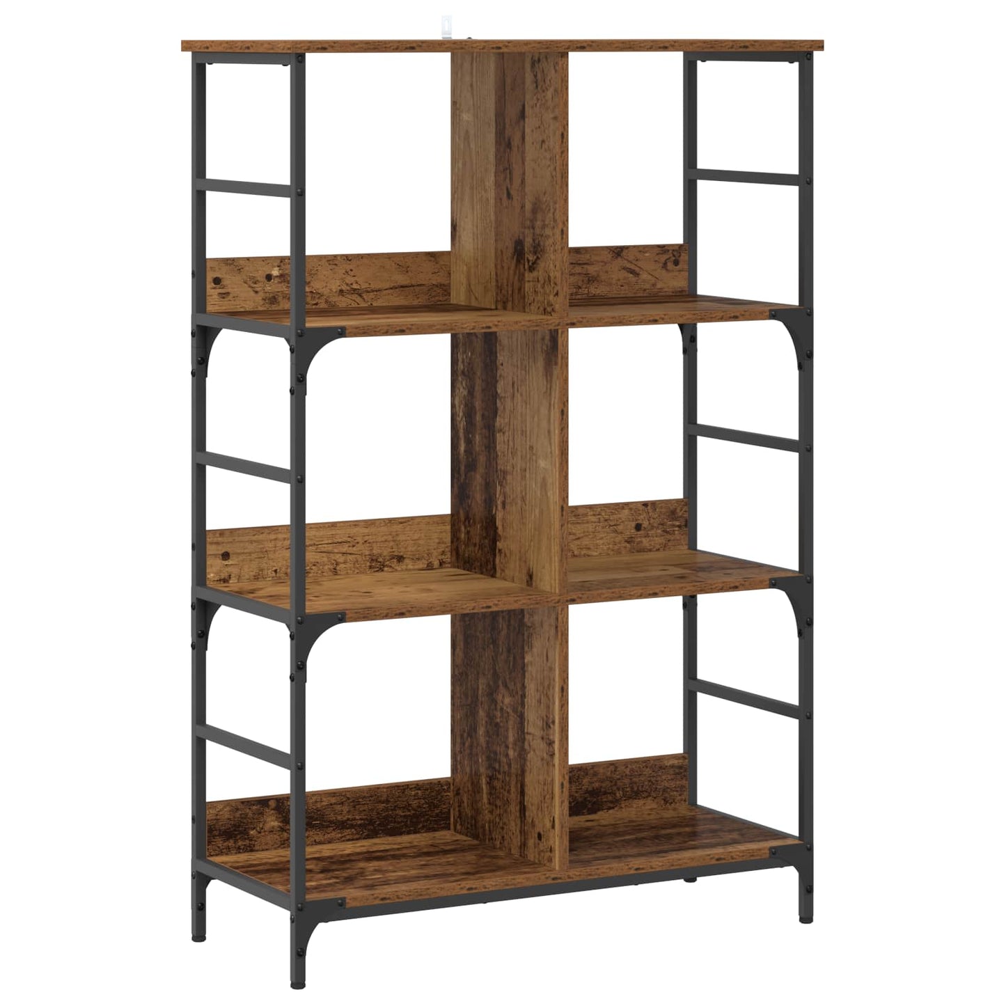 Boekenkast Oud hout 78,5 x 33 x 117,5 cm metaal PB is nu te koop bij PeponiXL, paradijselijk wonen!
