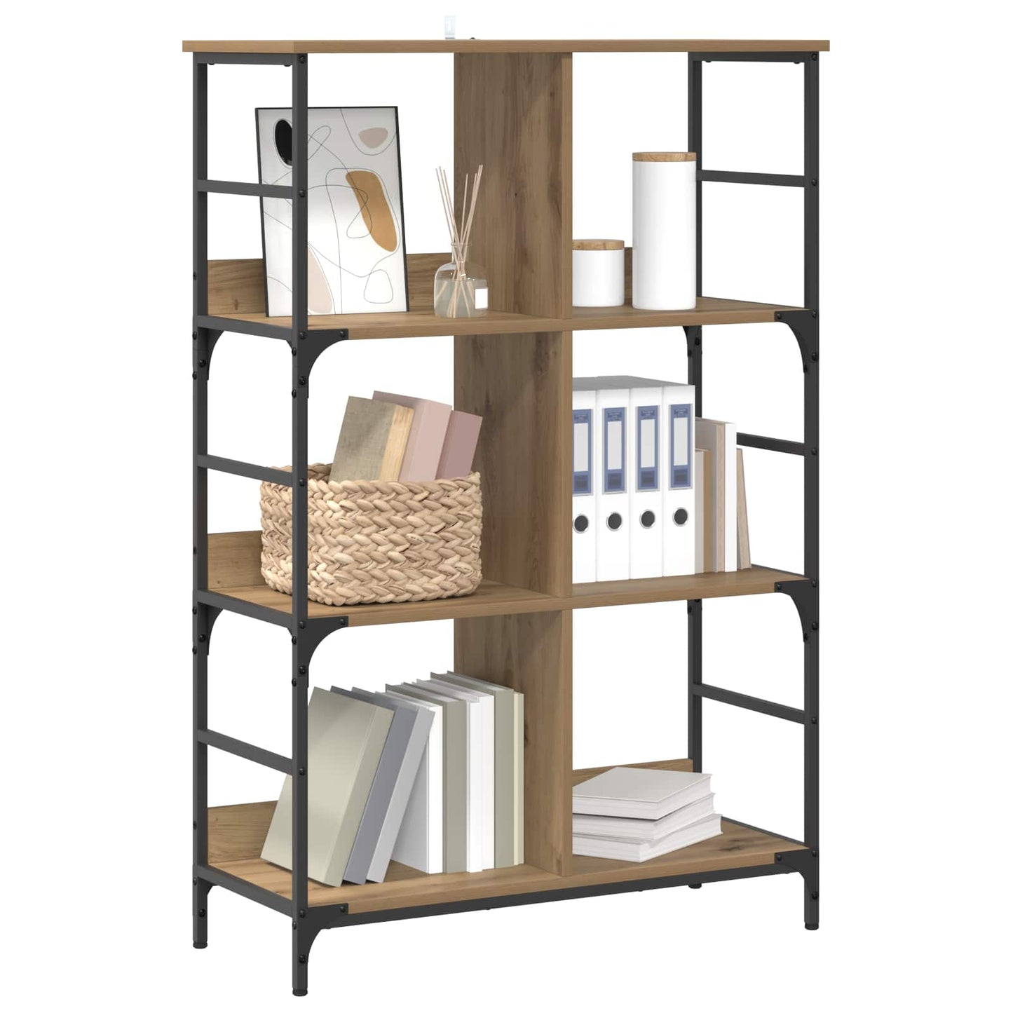 Boekenkast 4-laags 78,5 x 33 x 117,5 cm metaal PB is nu te koop bij PeponiXL, paradijselijk wonen!