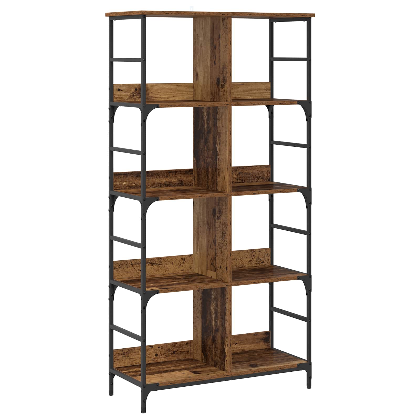 Boekenkast Oud hout 78,5 x 33 x 153 cm metaal PB is nu te koop bij PeponiXL, paradijselijk wonen!