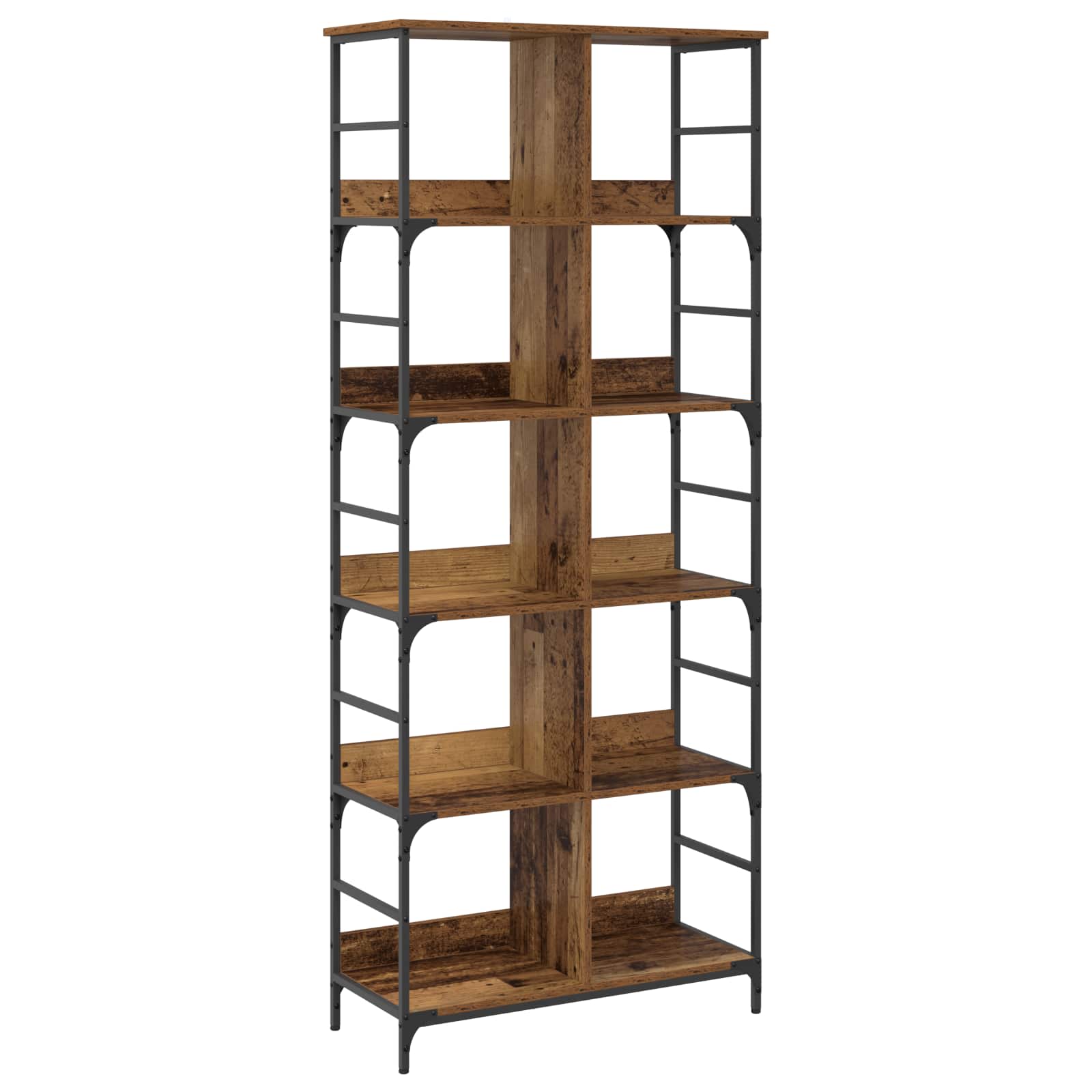 Boekenkast Oud hout 78,5 x 33 x 188,5 cm metaal PB is nu te koop bij PeponiXL, paradijselijk wonen!