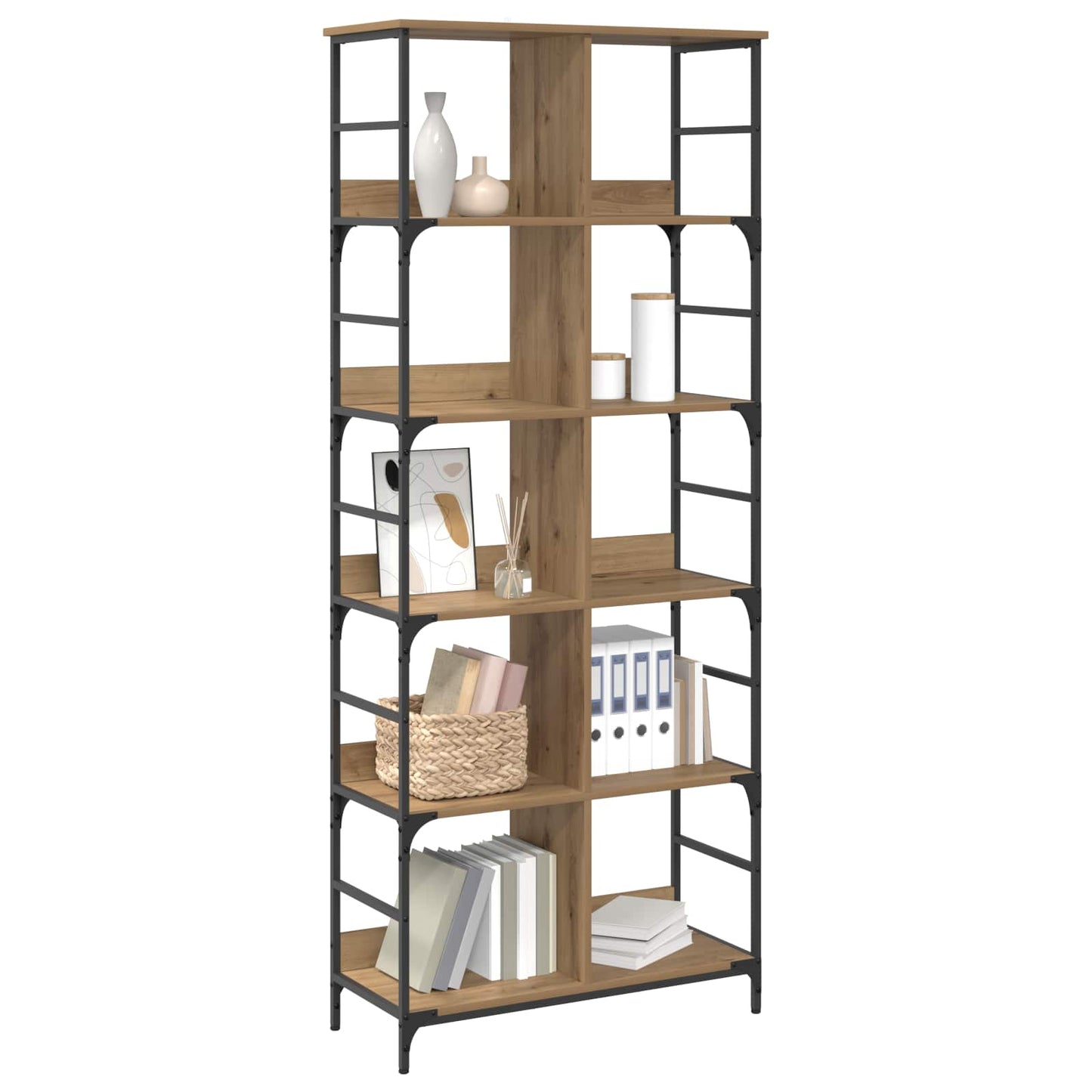 Boekenkast 4-laags 78,5 x 33 x 188,5 cm metaal PB is nu te koop bij PeponiXL, paradijselijk wonen!