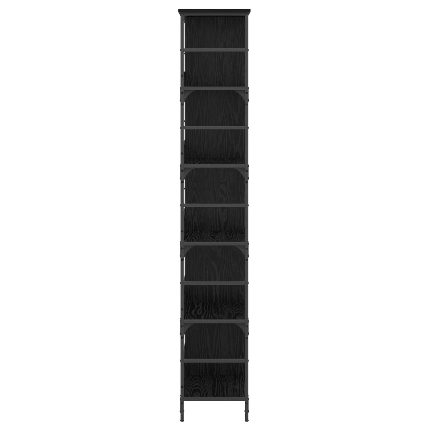 Boekenkast Zwart eiken 78,5 x 33 x 188,5 cm metaal PB is nu te koop bij PeponiXL, paradijselijk wonen!
